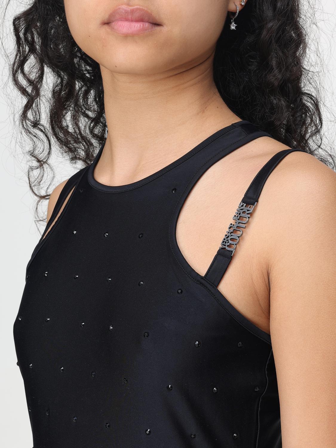 ワンピース VERSACE JEANS COUTURE Woman Dress Black 76HAOE05CJXXE 899 Versace Jeans Couture Outlet: Dress woman - Black | Versace