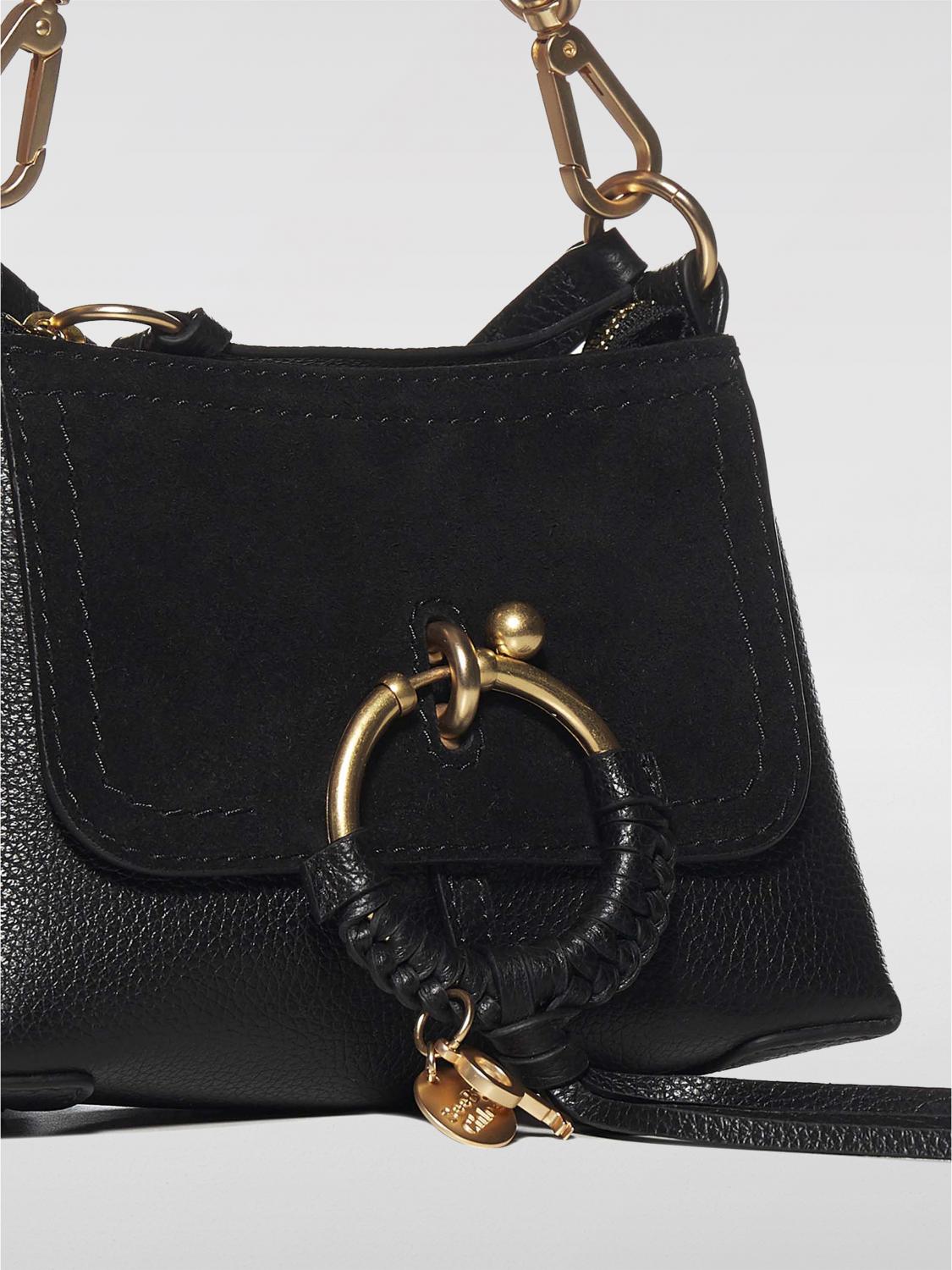 SEE BY CHLOÉ BORSA MINI: Borsa Joan See by Chloé in pelle, Nero - Img 3