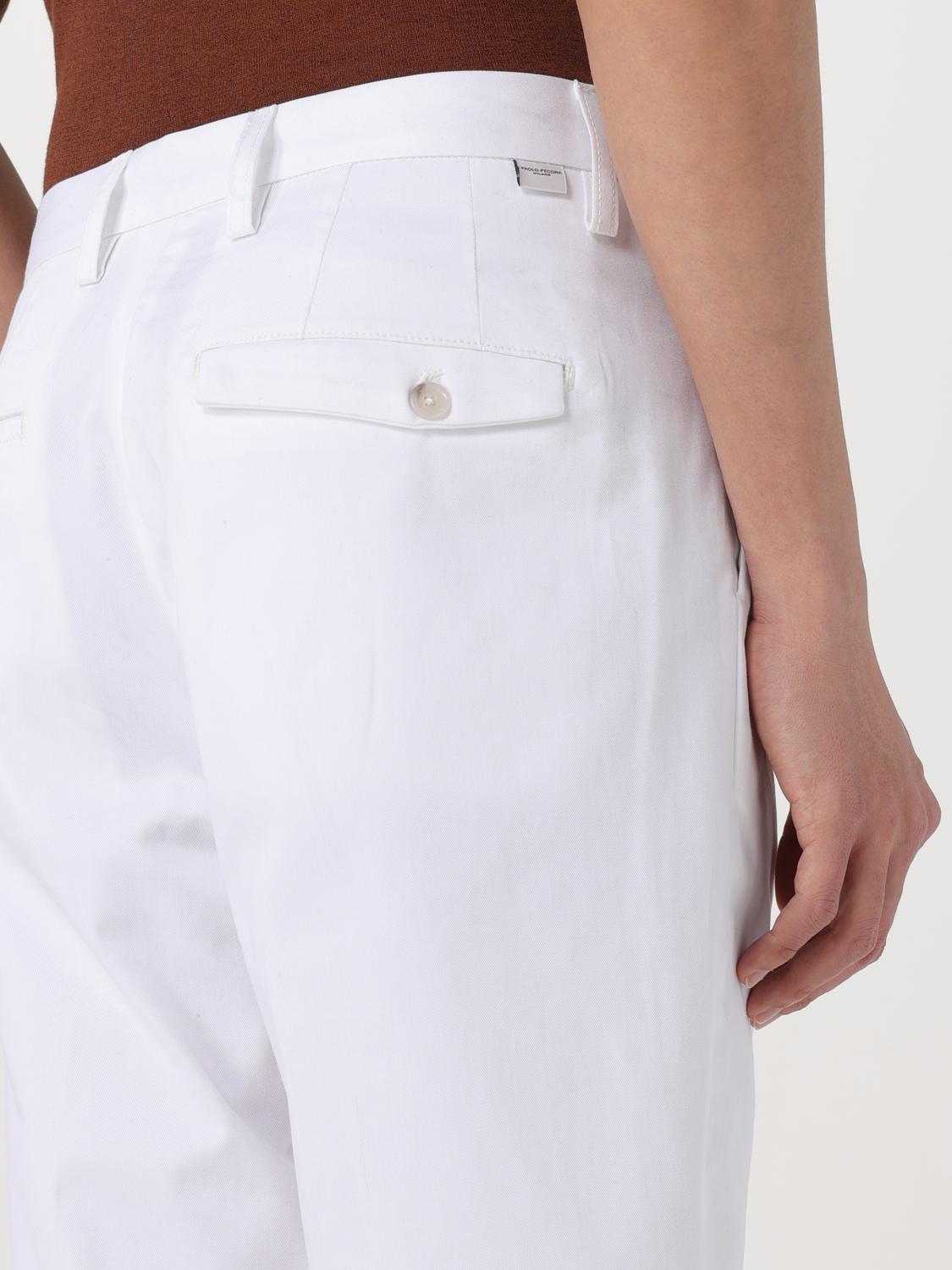 PAOLO PECORA PANTS: Pants men Paolo Pecora, White - Img 3