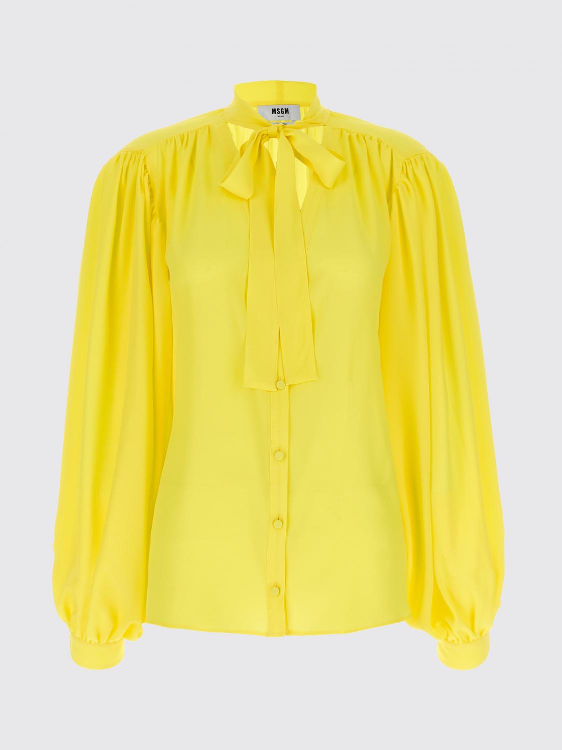 MSGM HEMDBLUSE: Hemdbluse damen MSGM, Gelb - Img 1