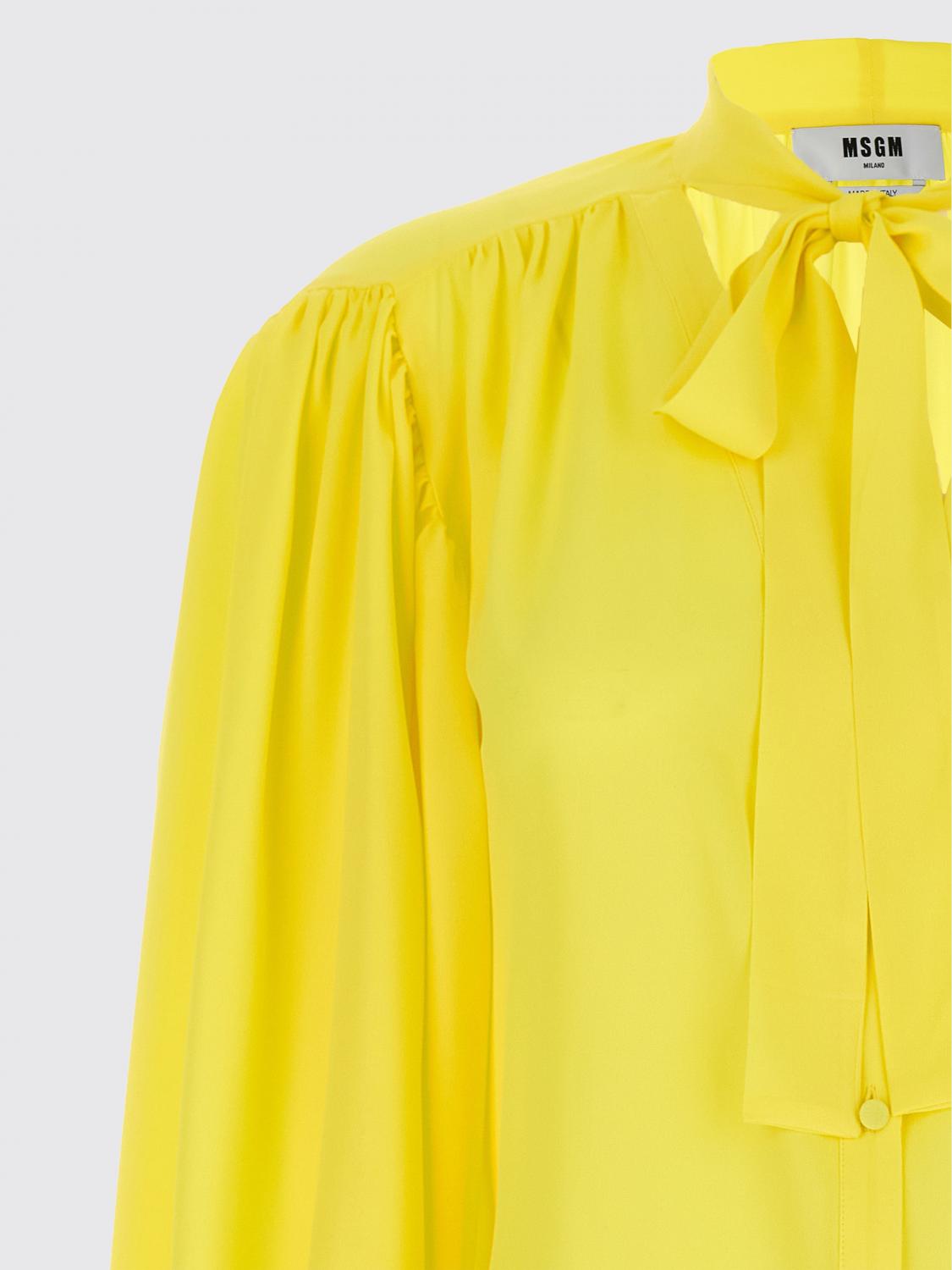 MSGM HEMDBLUSE: Hemdbluse damen MSGM, Gelb - Img 3