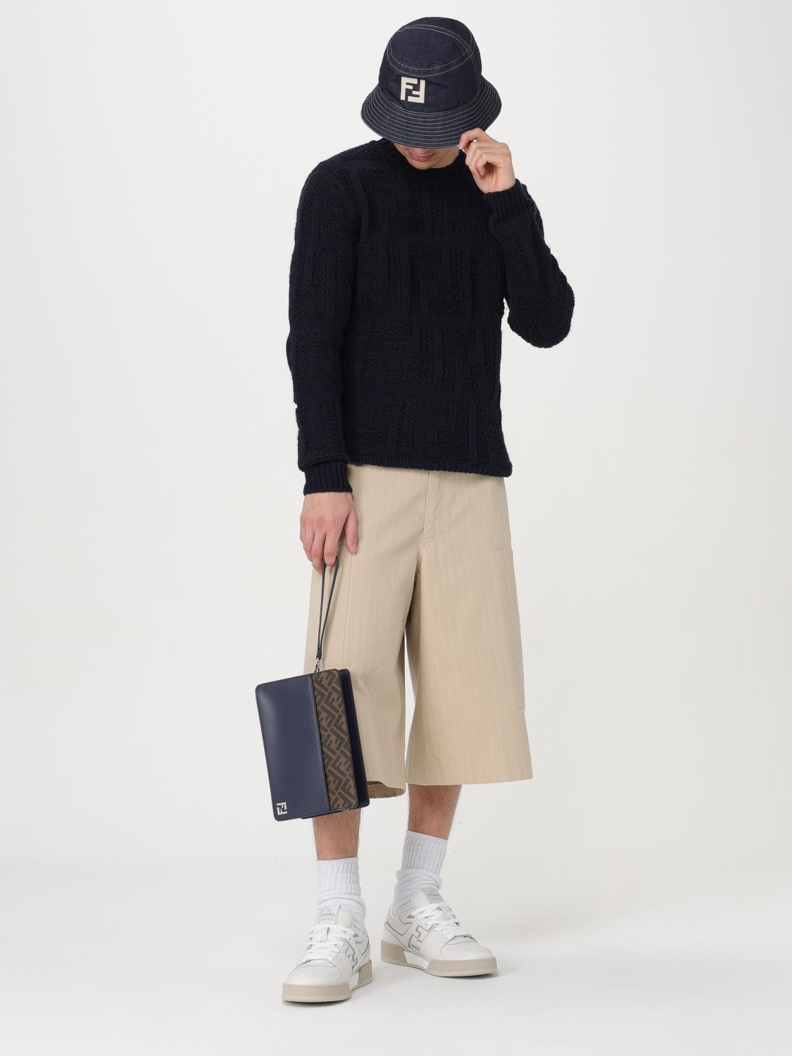 FENDI HAT: Hat men Fendi, Blue - Img 2