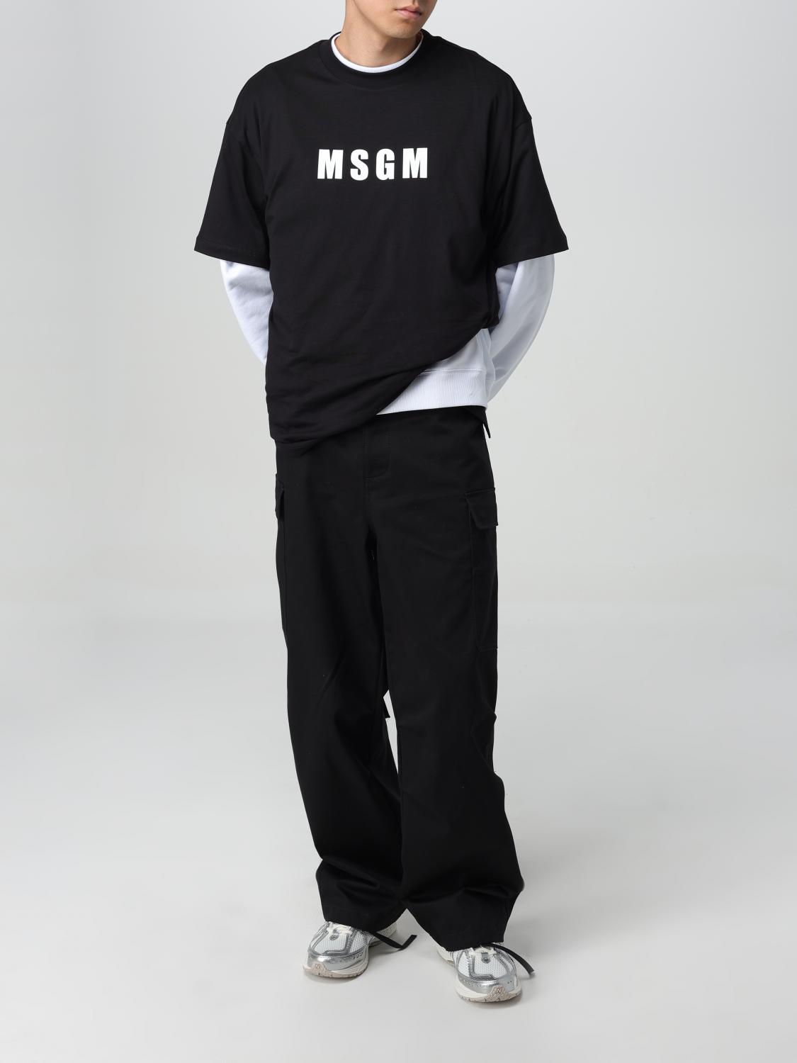 MSGM PANTS: Pants men MSGM, Black - Img 2