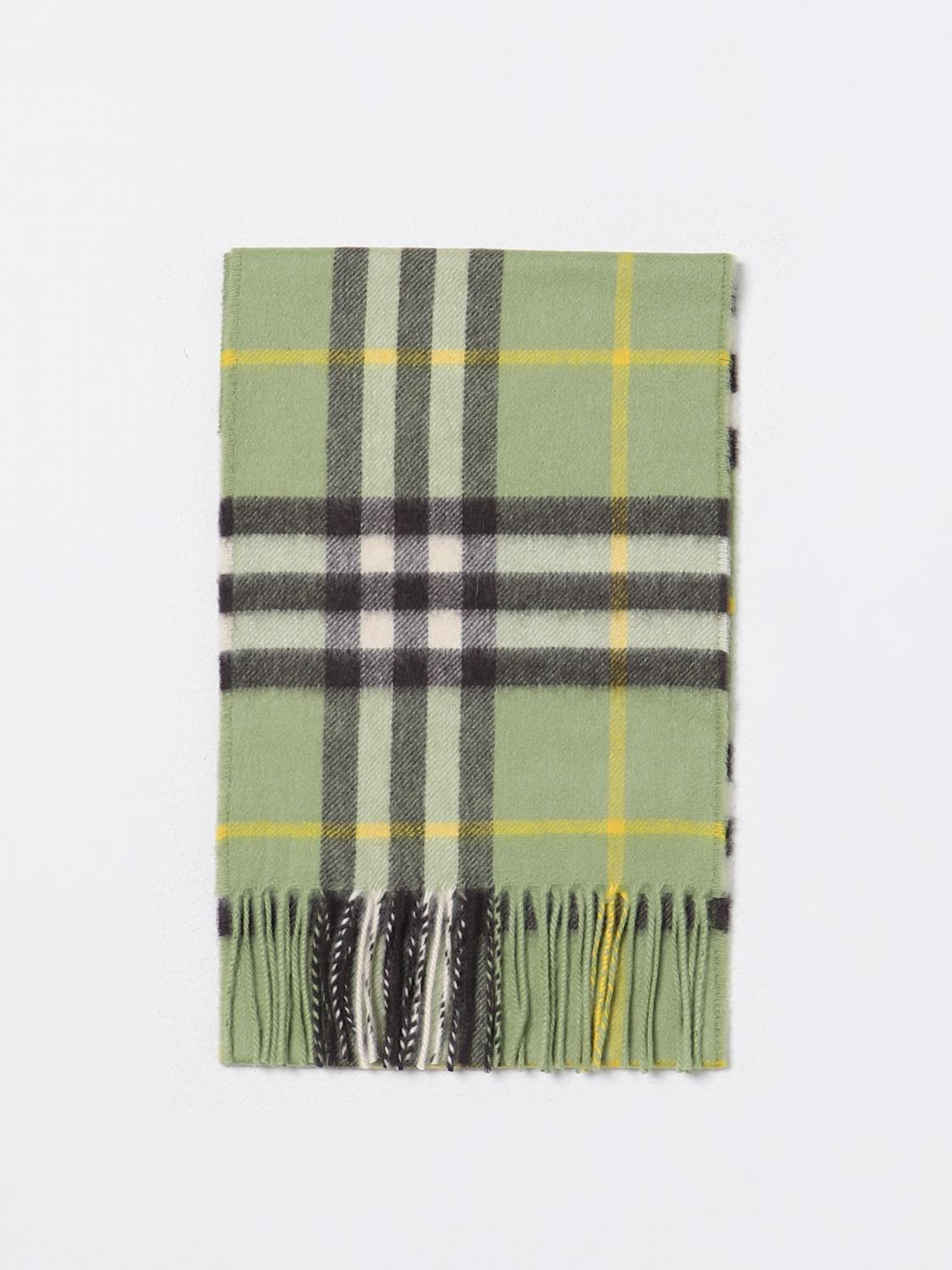 BURBERRY: Boy's scarf kids Kids Green Burberry scarf 8078175