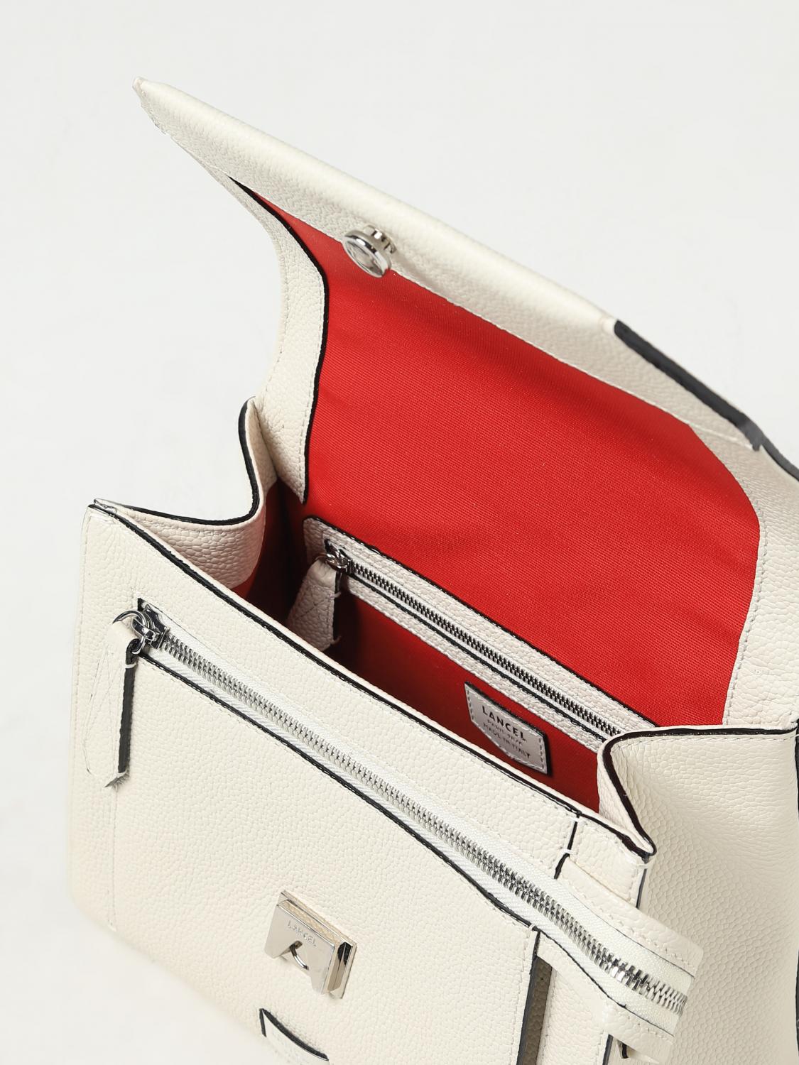 LANCEL BORSA MINI: Borsa Ninon Lancel in pelle a grana, Bianco - Img 3