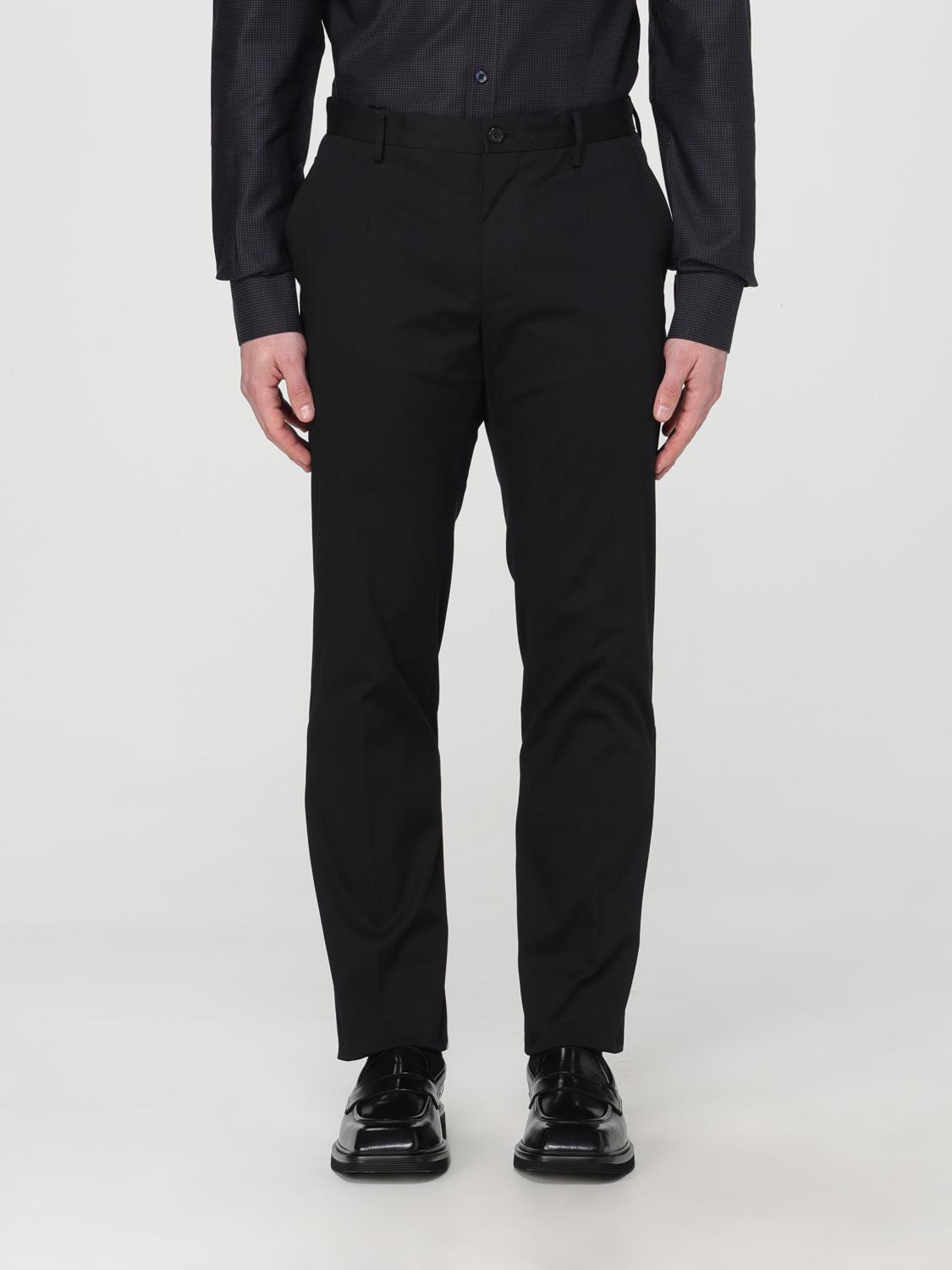 Dolce & Gabbana Black Mid Waist Drawstring Men Jogger Pants