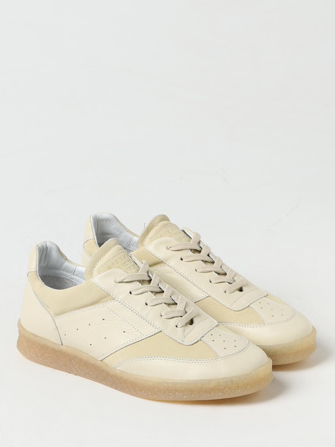 MM6 MAISON MARGIELA SNEAKERS: Sneakers MM6 Maison Margiela in pelle 3, Bianco - Img 2