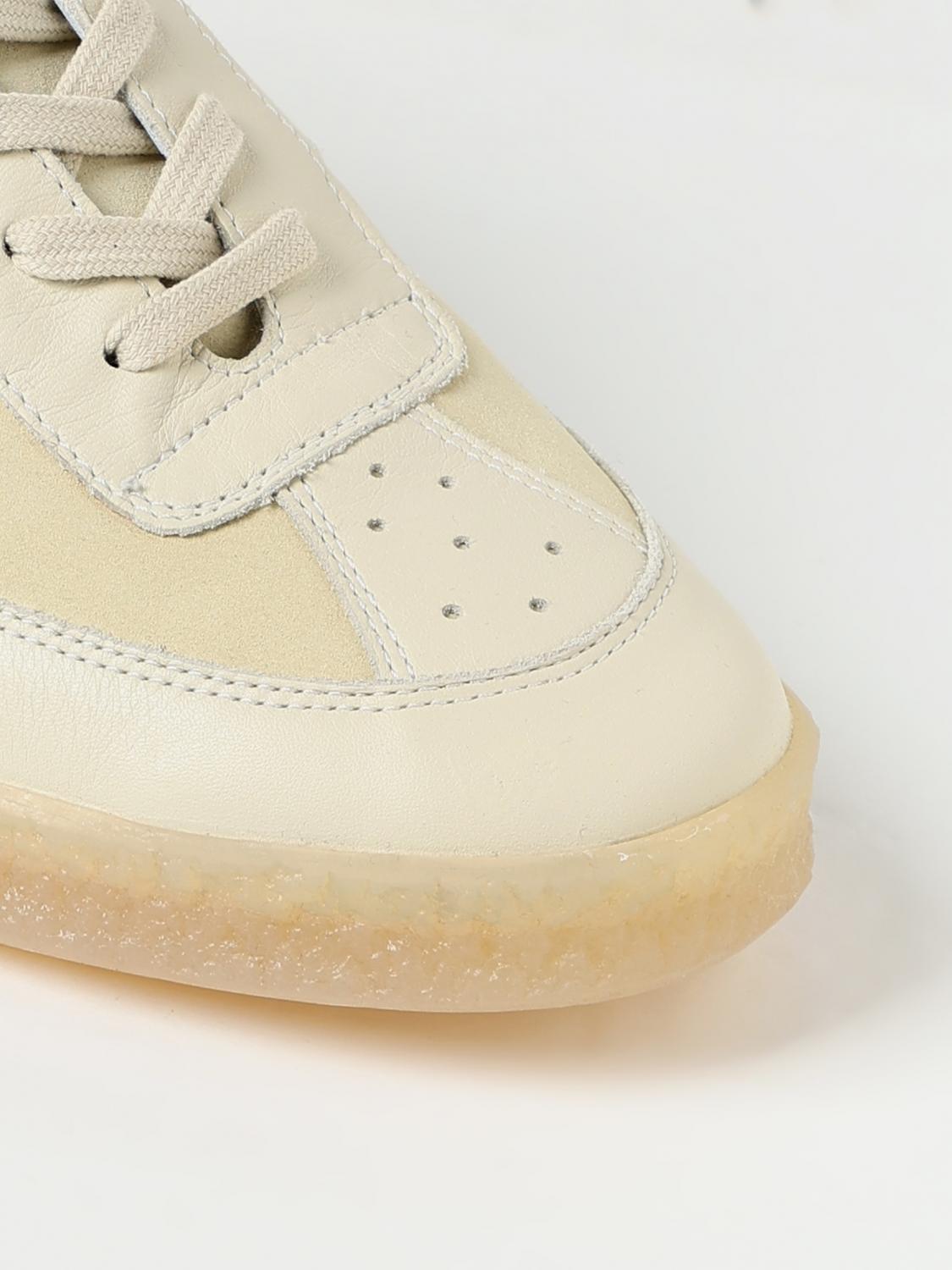 MM6 MAISON MARGIELA SNEAKERS: Sneakers MM6 Maison Margiela in pelle 3, Bianco - Img 4