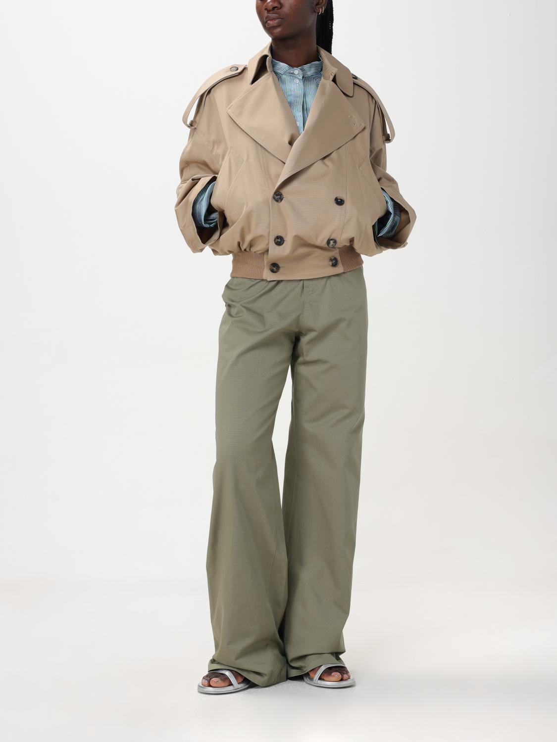 Loewe パンツ レディース - グリーン | S540Y04XHI | GIGLIO.COM