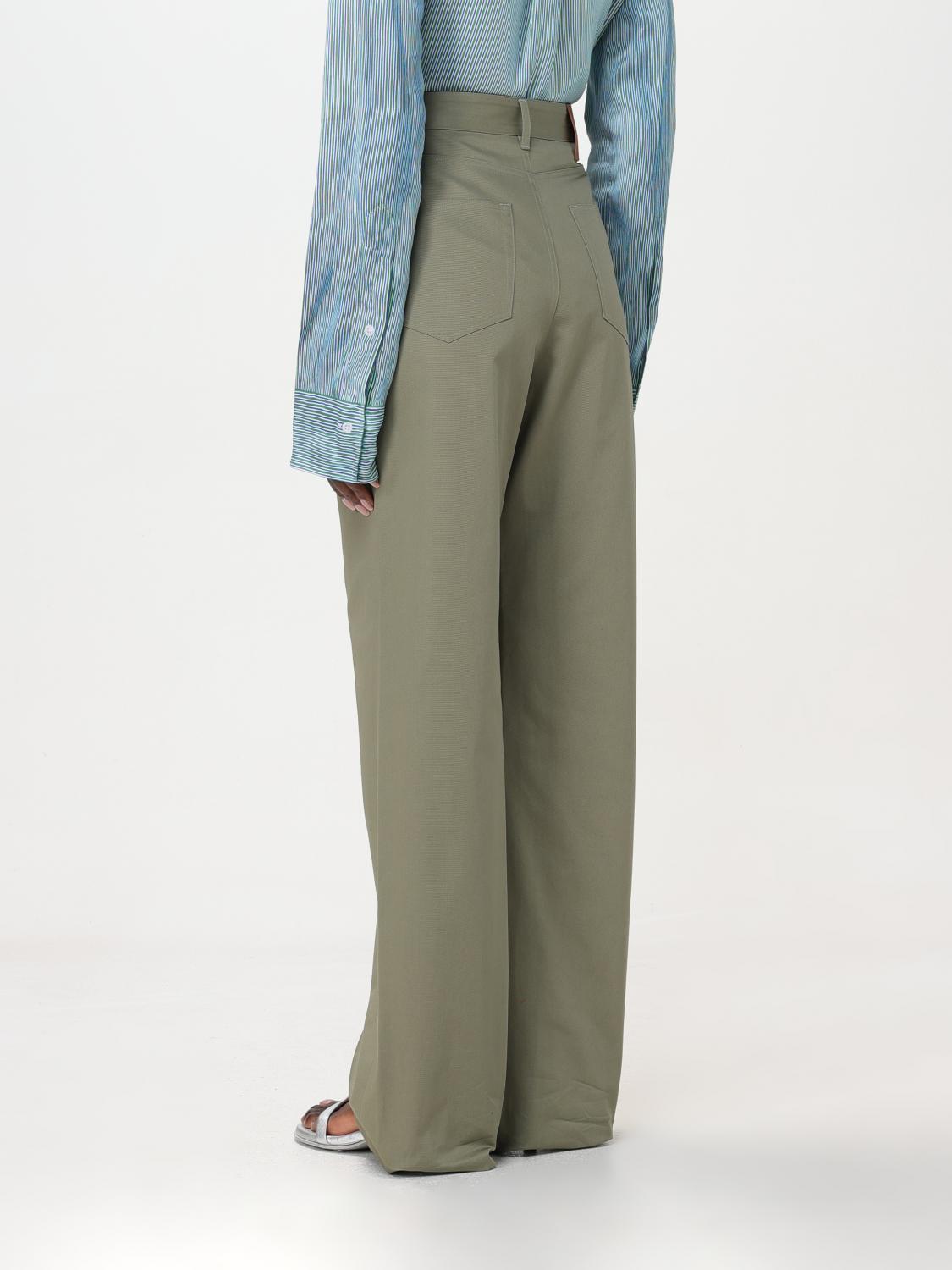 Loewe パンツ レディース - グリーン | S540Y04XHI | GIGLIO.COM