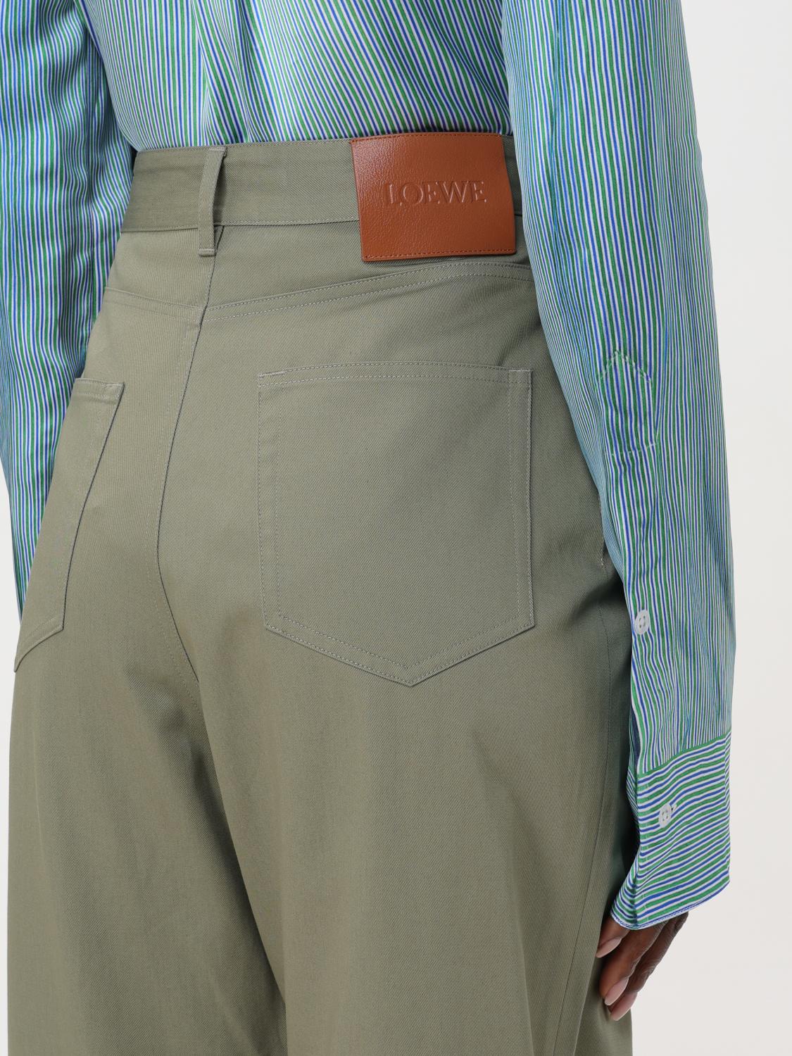 Loewe パンツ レディース - グリーン | S540Y04XHI | GIGLIO.COM