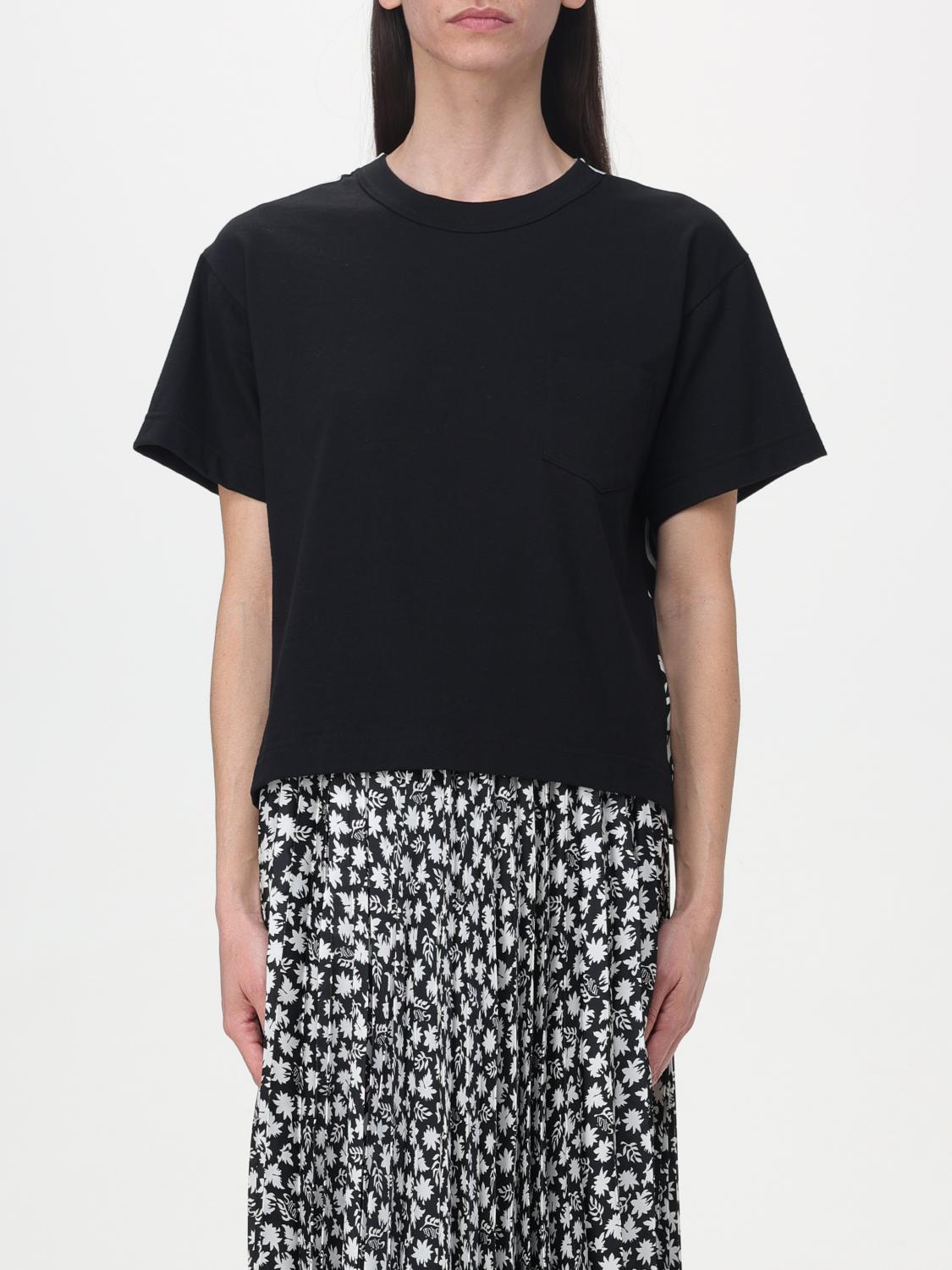 Sacai Tシャツ レディース - ブラック | 2407063 | GIGLIO.COM