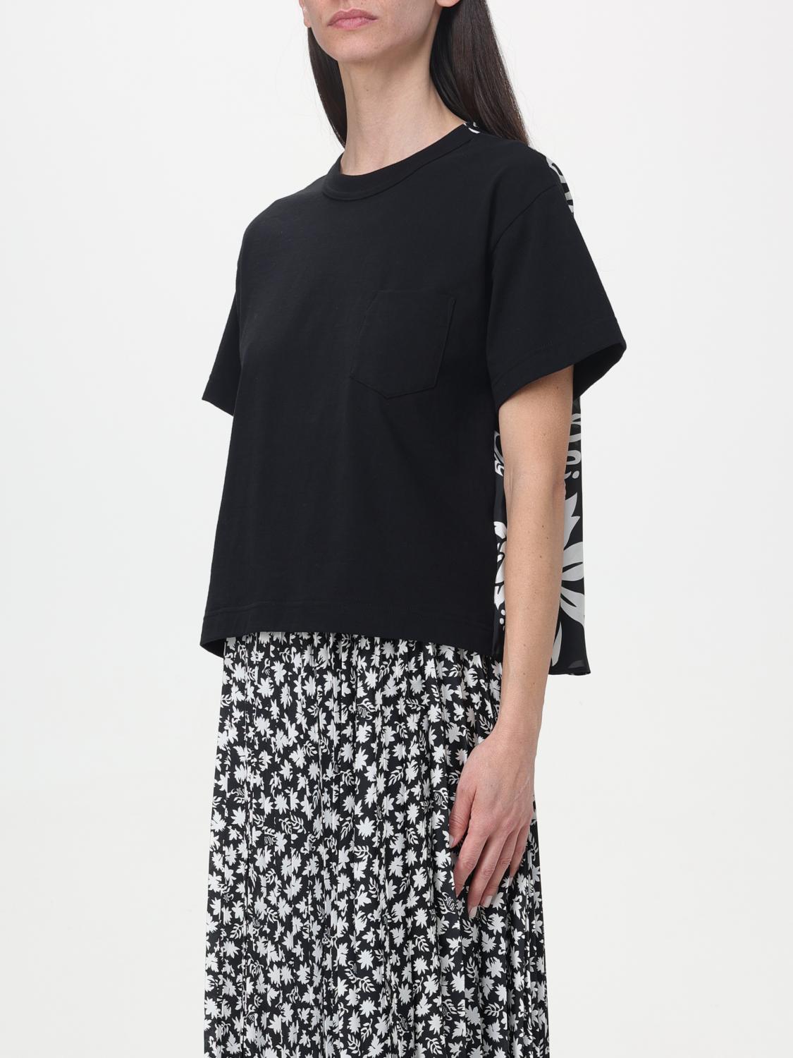 Sacai Tシャツ レディース - ブラック | 2407063 | GIGLIO.COM
