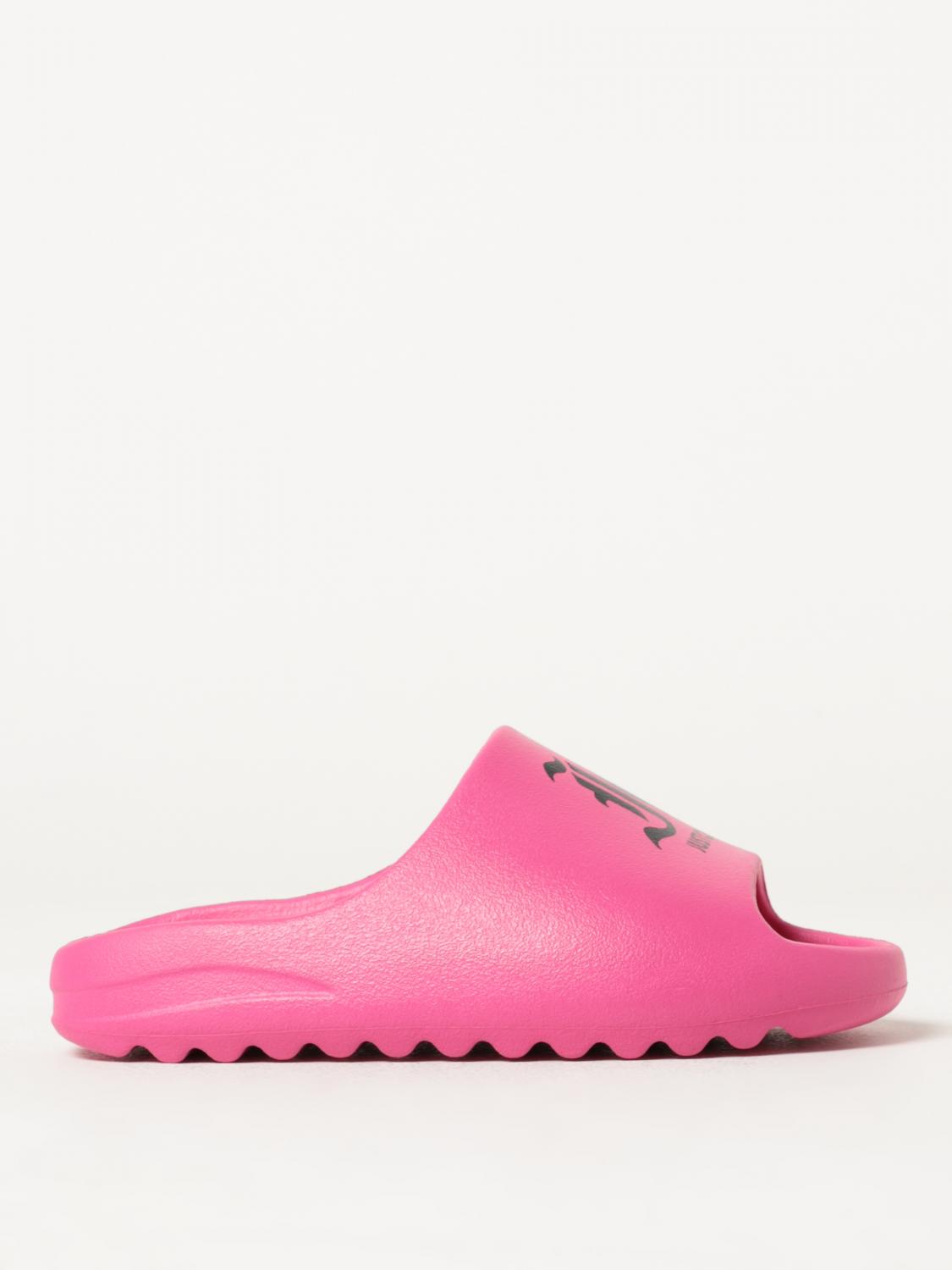 シューズ・サンダルその他 JUST CAVALLI Woman Flat sandals Pink 76RA3SZ1ZS785 OT1 Just Cavalli Outlet: Flat sandals woman - Pink | Just