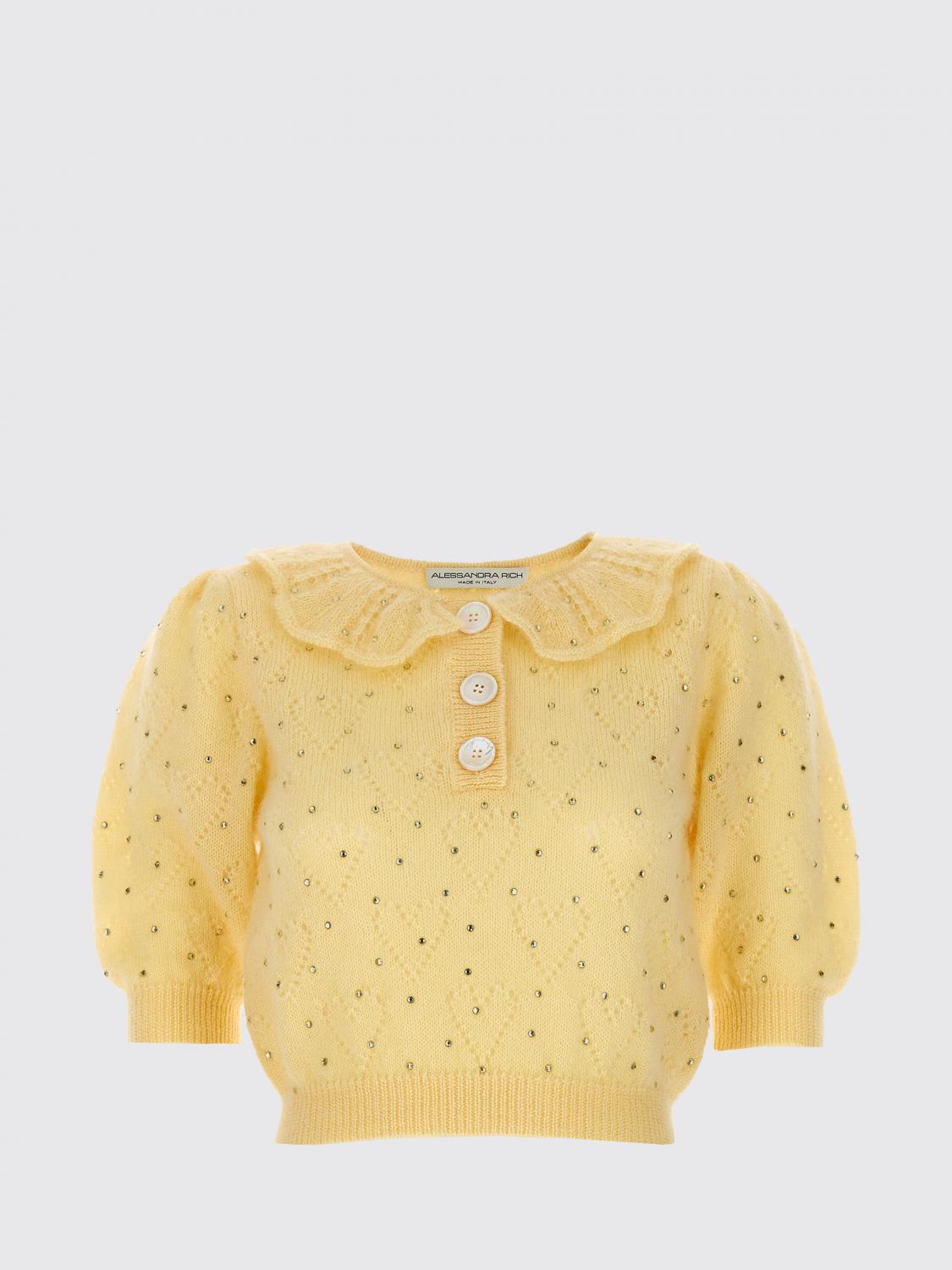 ALESSANDRA RICH SWEATER: Alessandra Rich women's sweater, Yellow - Img 1