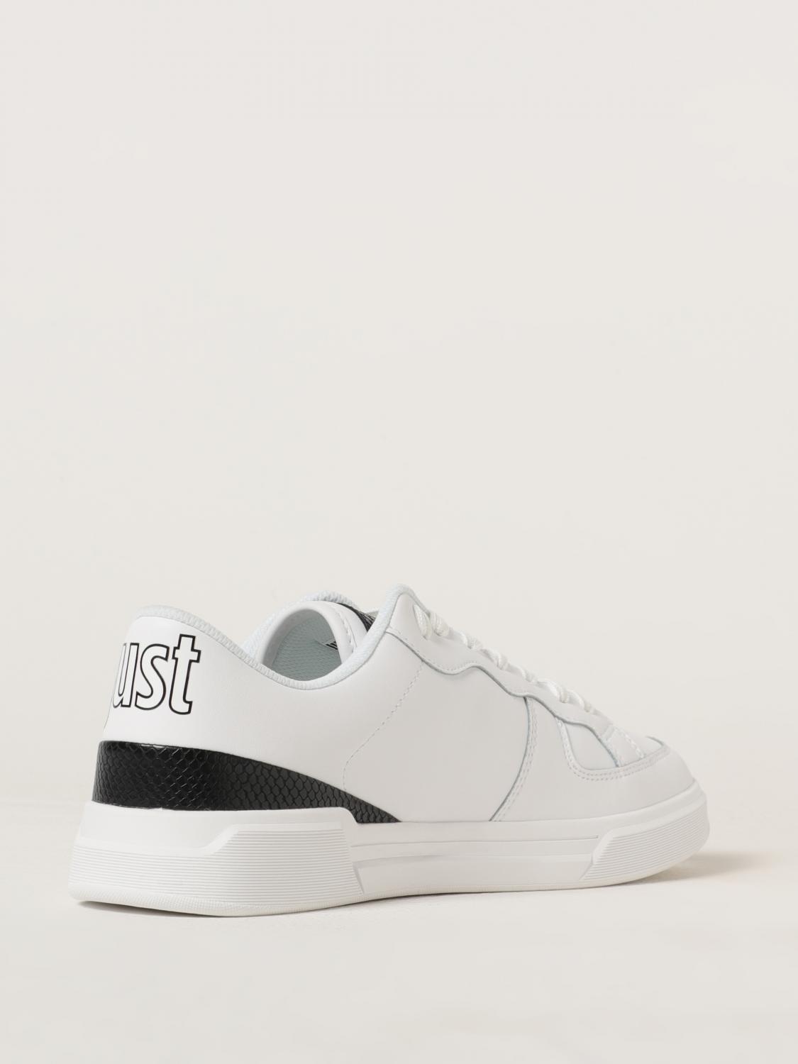 JUST CAVALLI SNEAKERS: Sneakers Just Cavalli in pelle, Bianco - Img 3