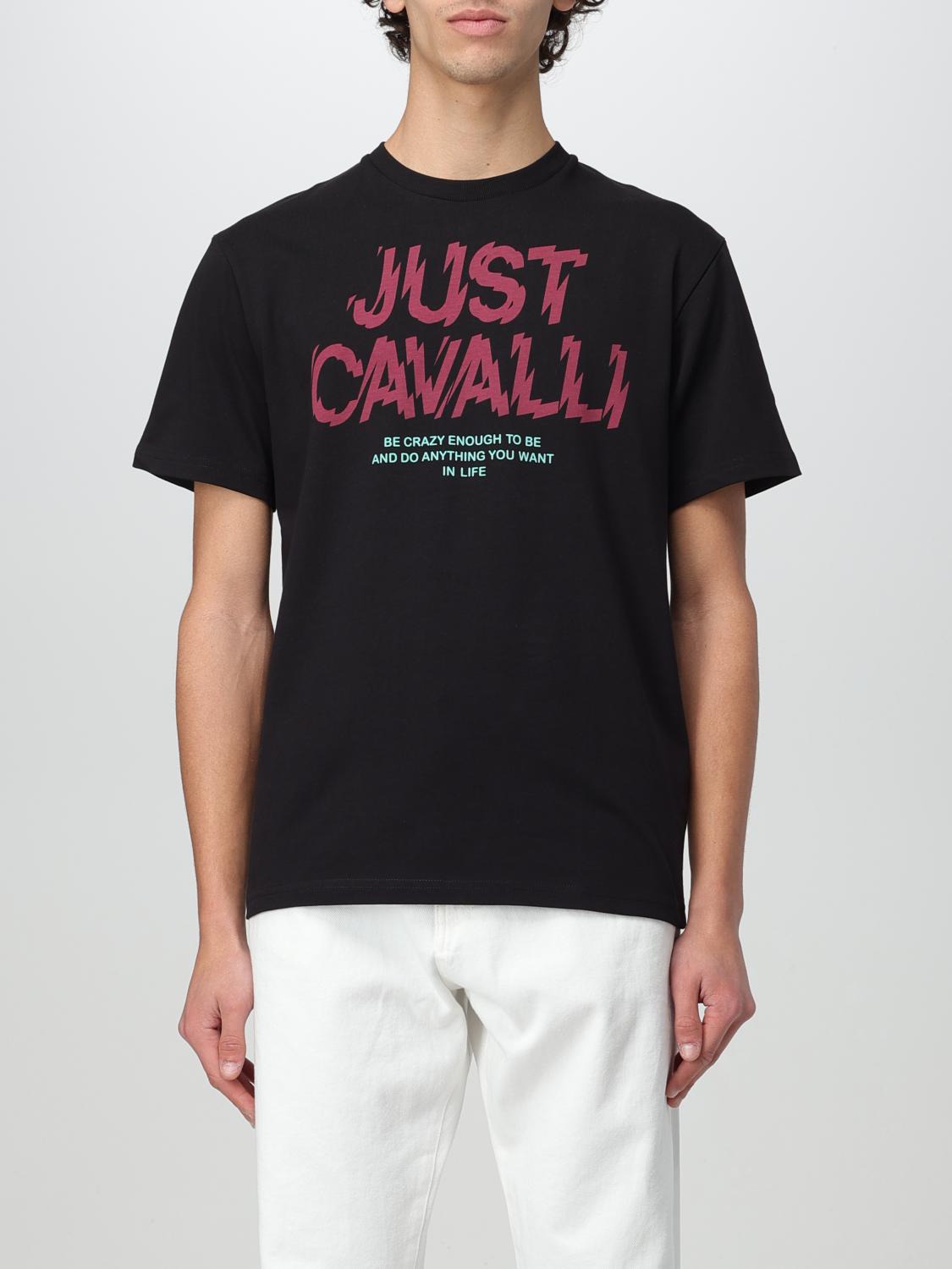 Tシャツ・カットソー JUST CAVALLI Men T-shirt Black 76OAHG11CJ318 899 Just Cavalli logo-print Cotton T-shirt | Black | FARFETCH AM