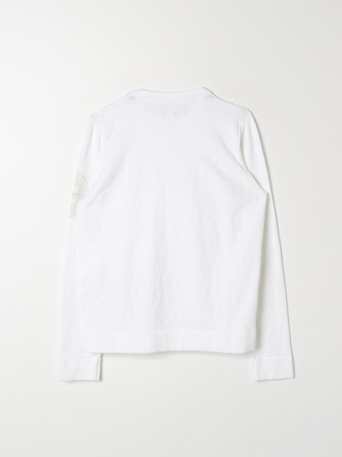 STONE ISLAND JUNIOR Tシャツ: セーター ボーイ Stone Island Junior, ホワイト - Img 2