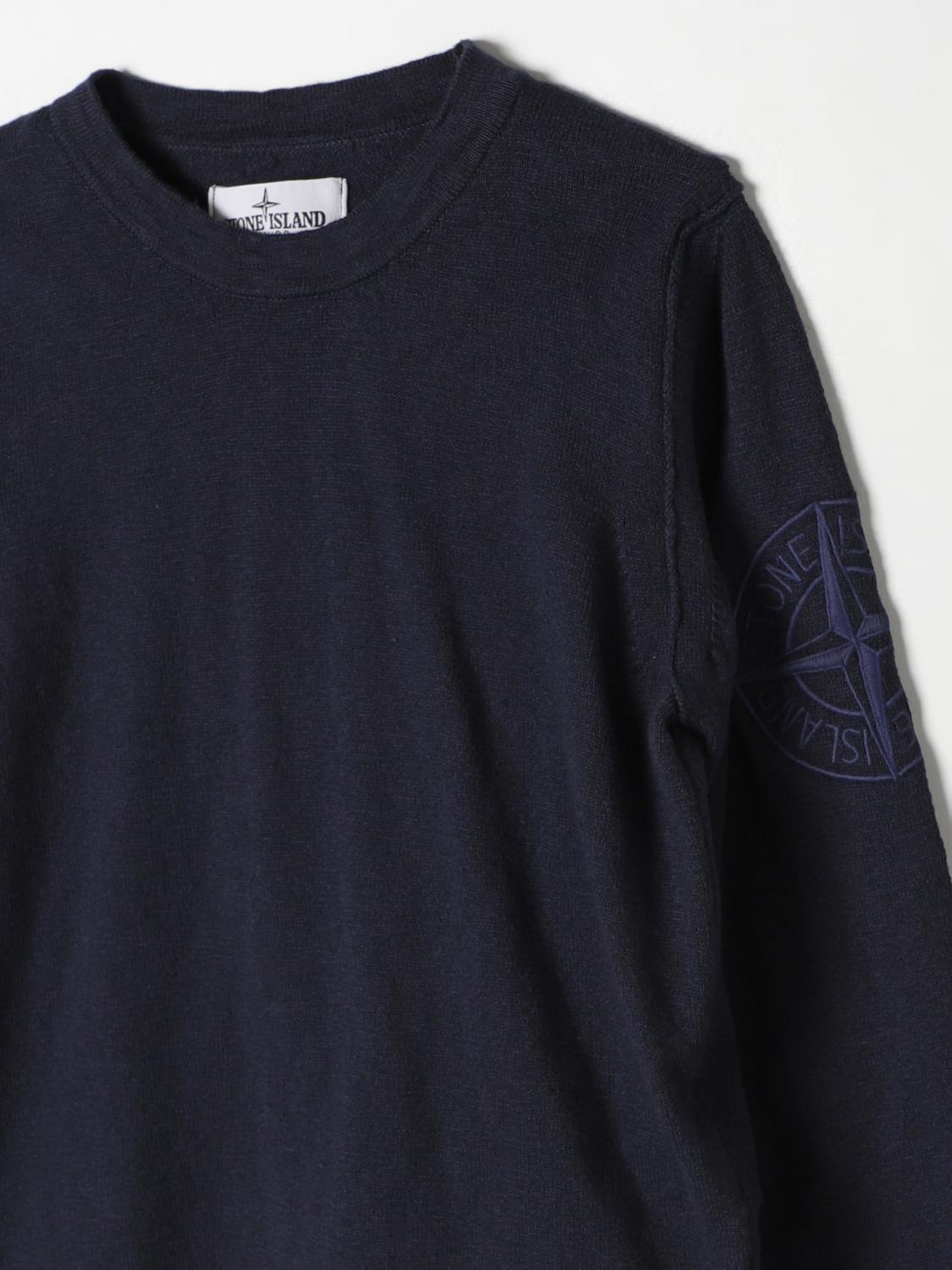 STONE ISLAND JUNIOR T-SHIRT: Pullover kinder Stone Island Junior, Blau - Img 3