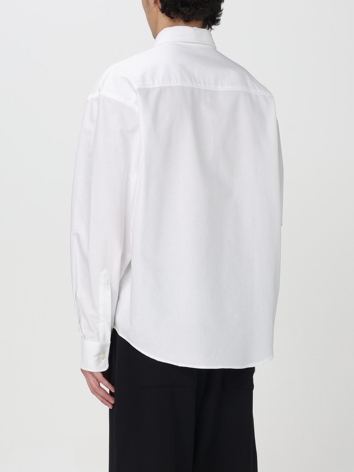AMI PARIS CAMICIA: Camicia Ami Paris in popeline di cotone con logo ricamato , Bianco - Img 3