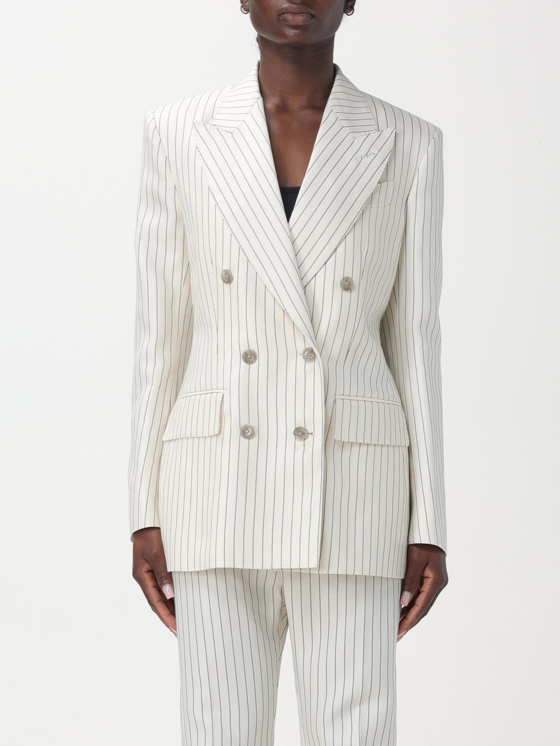 アウターその他 TOM FORD Woman Blazer White GI2971FAX1158 XECBL Tom Ford Outlet: Jacket woman - White | Tom Ford blazer