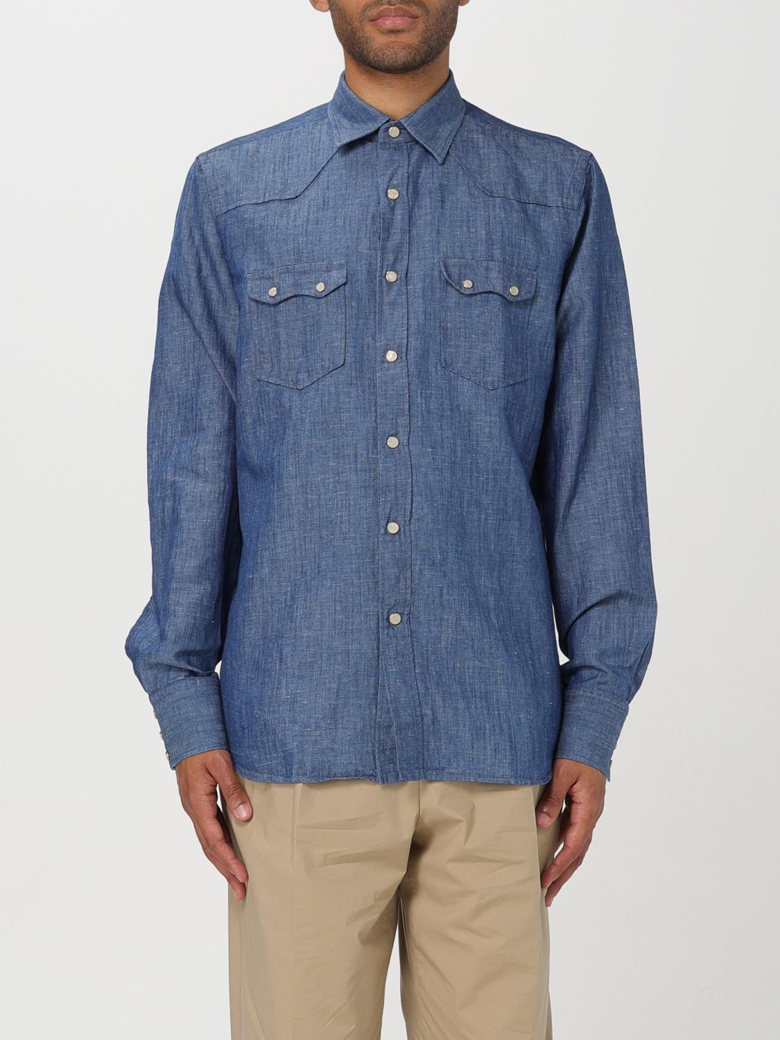 Giglio Camicia Lardini in denim di cotone