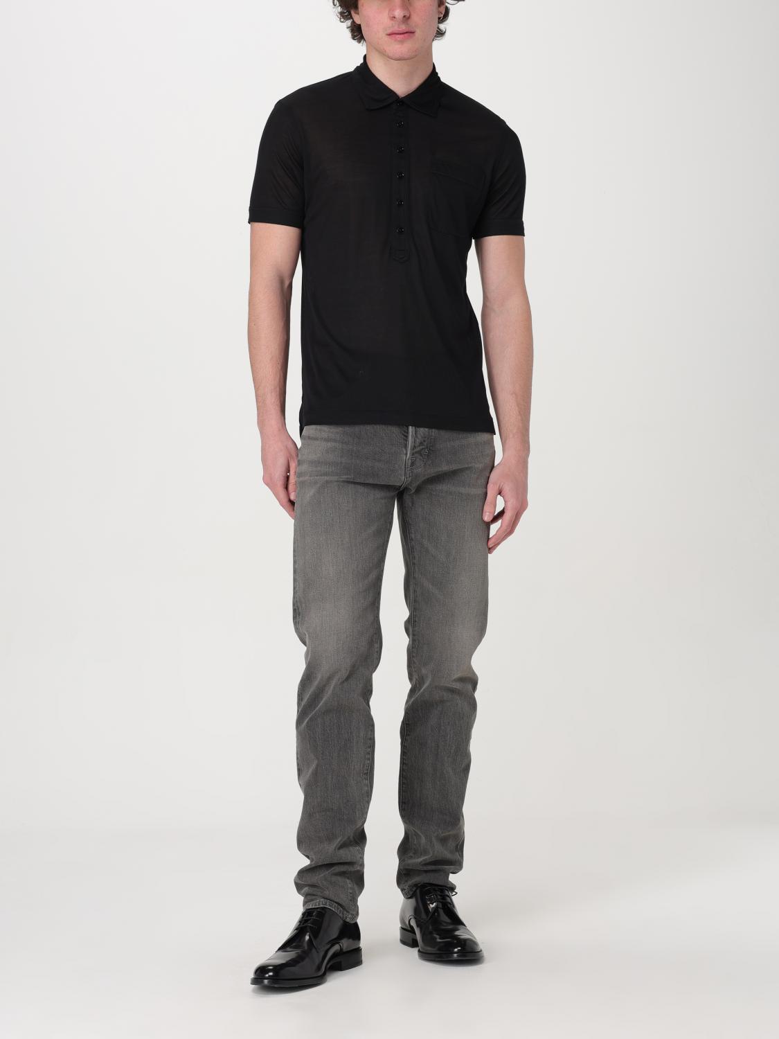 Tom Ford ポロシャツ メンズ - ブラック | JPS007JMS003F23 | GIGLIO.COM
