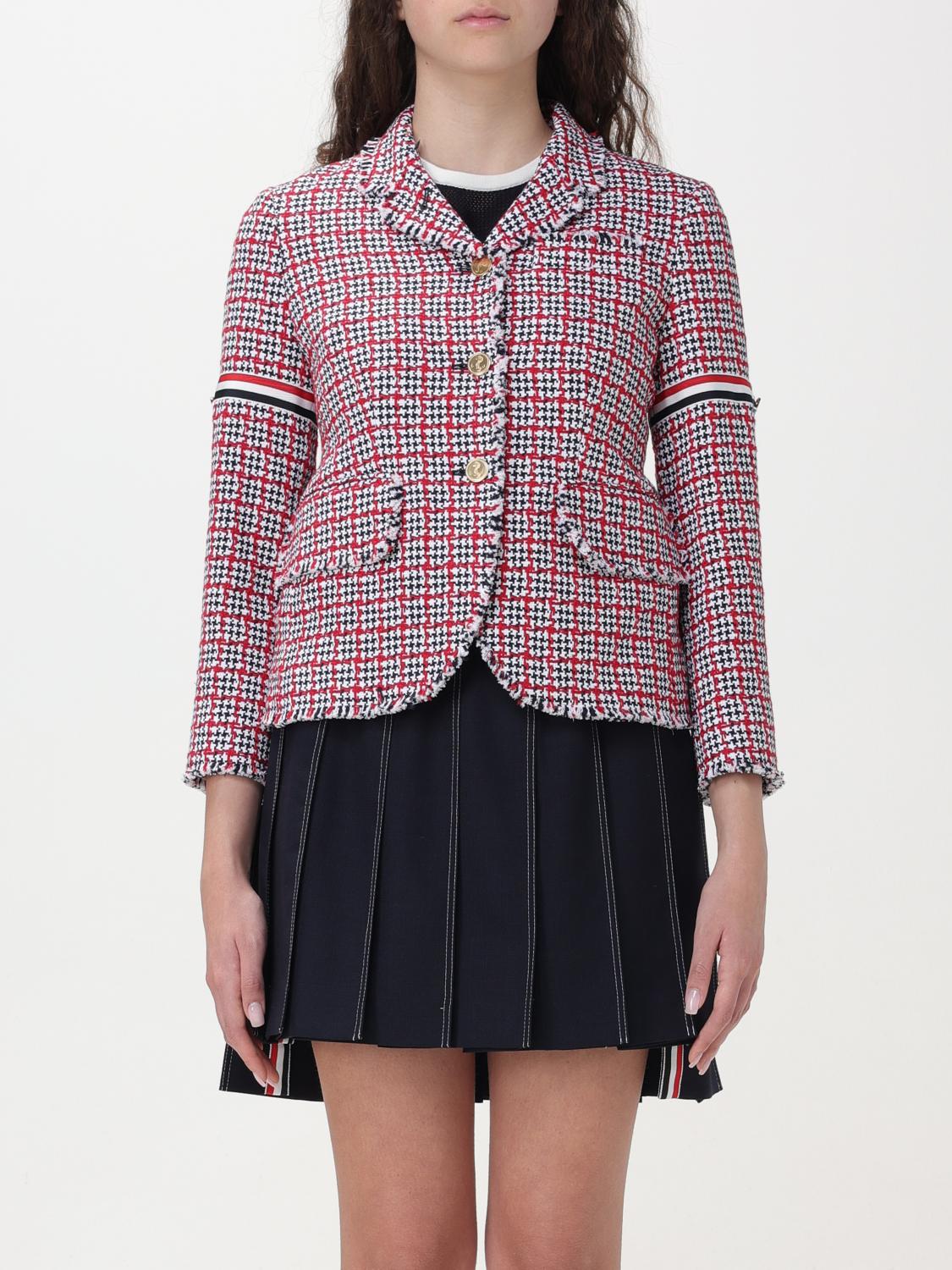 THOM BROWNE BLAZER: Blazer Thom Browne in lana vergine , Fantasia - Img 1