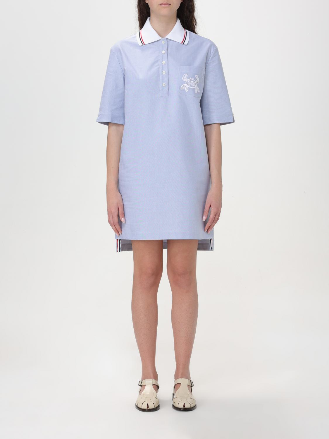 thom browne dress For this year's #MetGala, Anok Yai turned to to deliver a that cleverly adhered to this year's dress code Tailored For You while serving a welcome dose of trimmed virgin wool minidress from Thom Browne in navy features an elegant self put some muscle into it