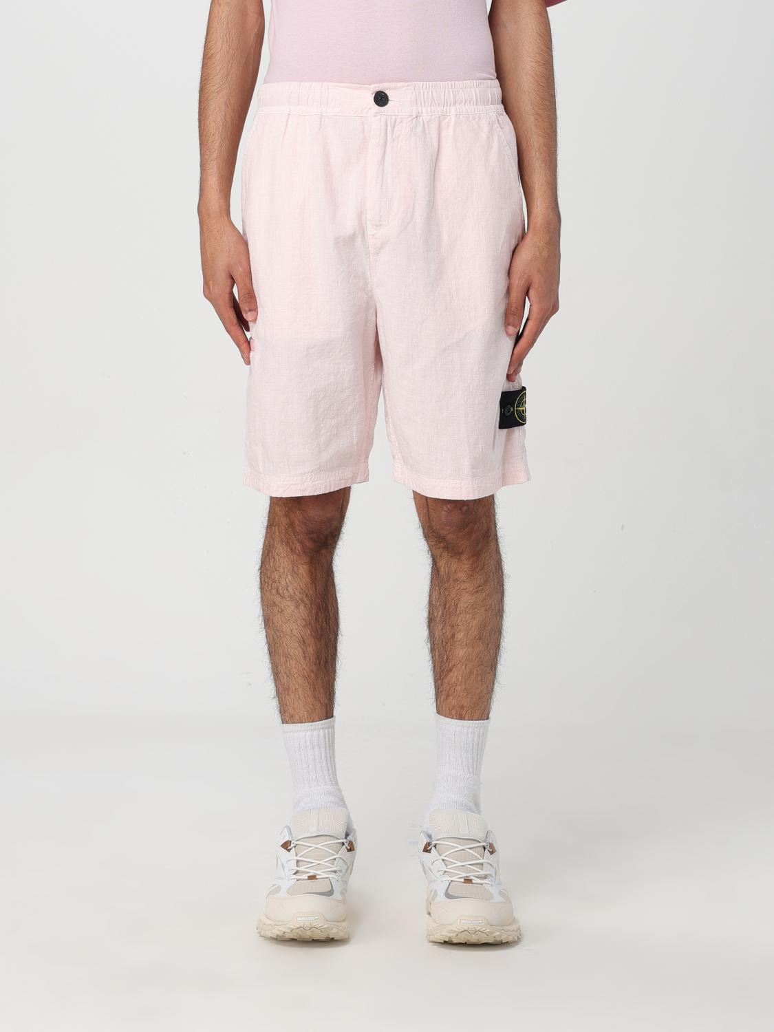 STONE ISLAND Short men Pink Stone Island short L0530 online at GIGLIO.COM