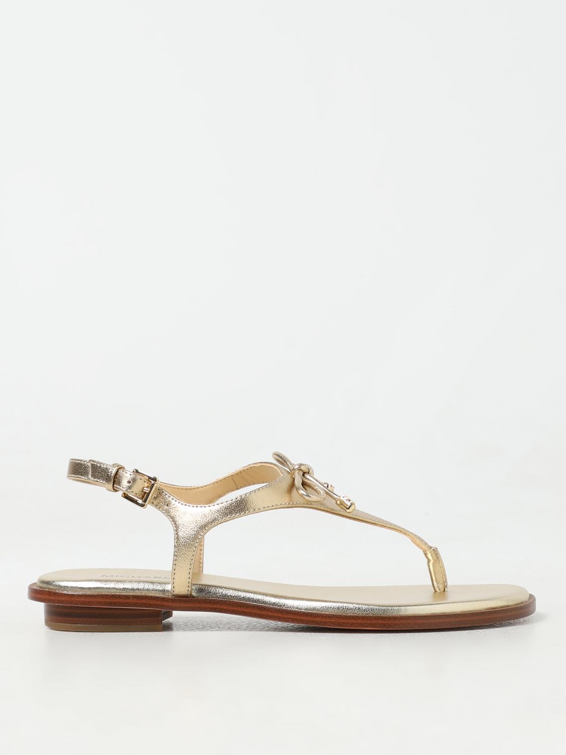 MICHAEL KORS: Flat sandals woman Gold Michael Kors flat sandal