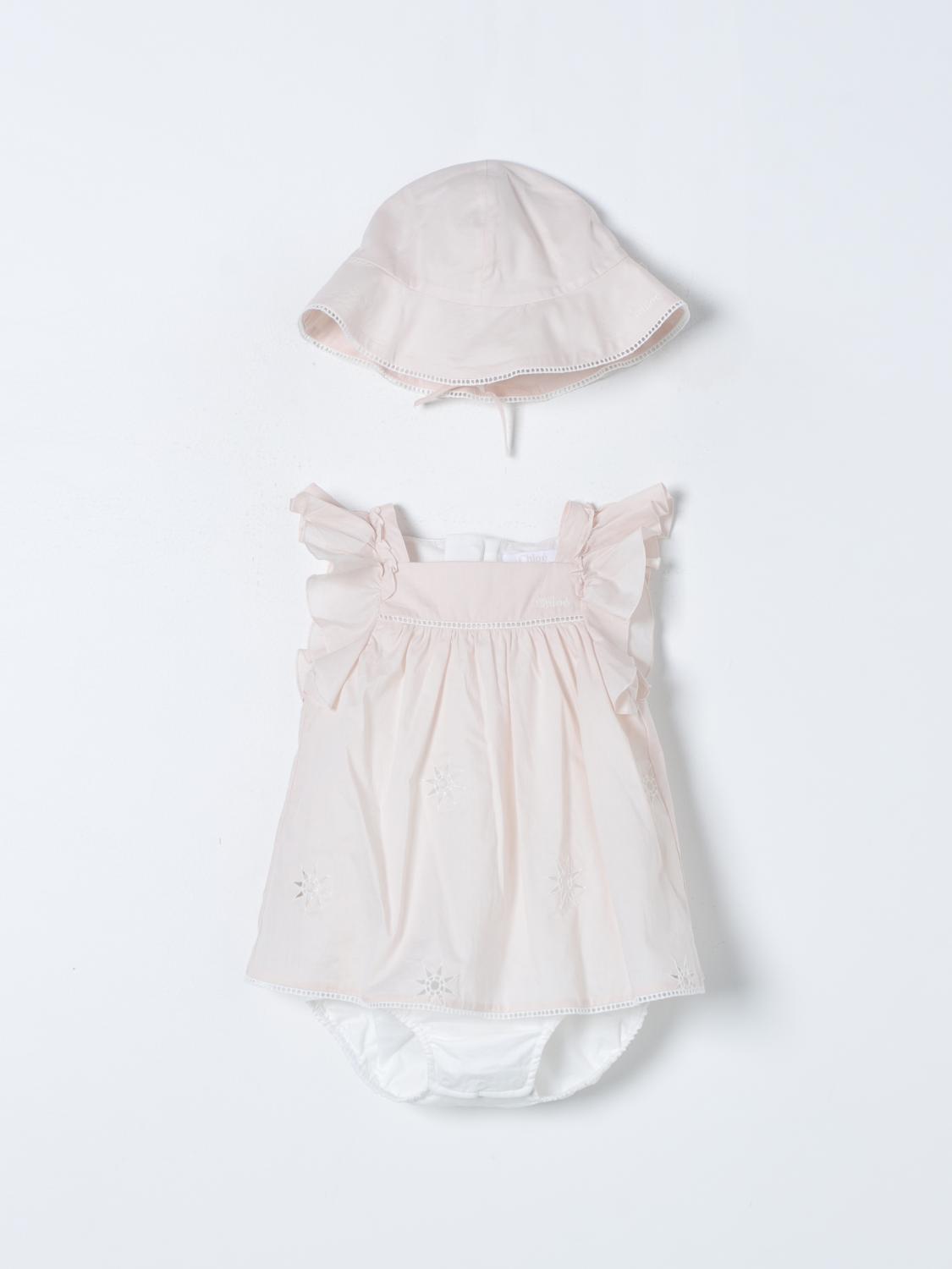 CHLOÉ JUMPSUIT: Chloé baby set, White - Img 1