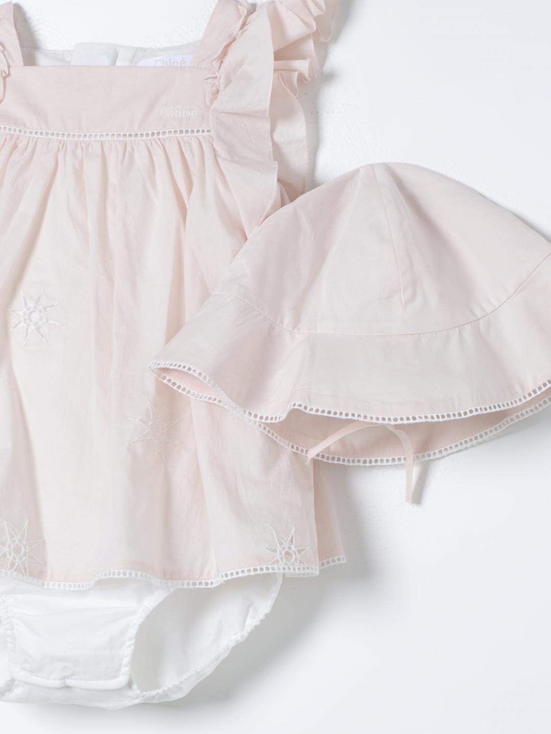 CHLOÉ JUMPSUIT: Chloé baby set, White - Img 3
