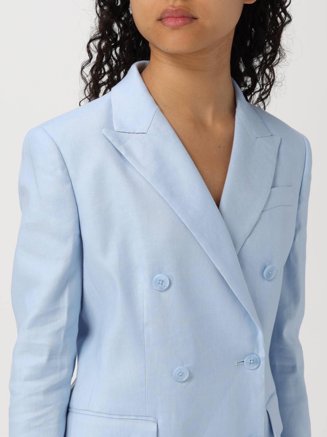 DONDUP GIACCA: Giacca doppiopetto Dondup in misto lino , Blue - Img 4