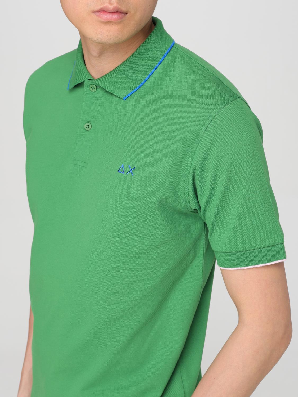 SUN68 POLO: Polo Sun 68 in cotone , Verde - Img 3