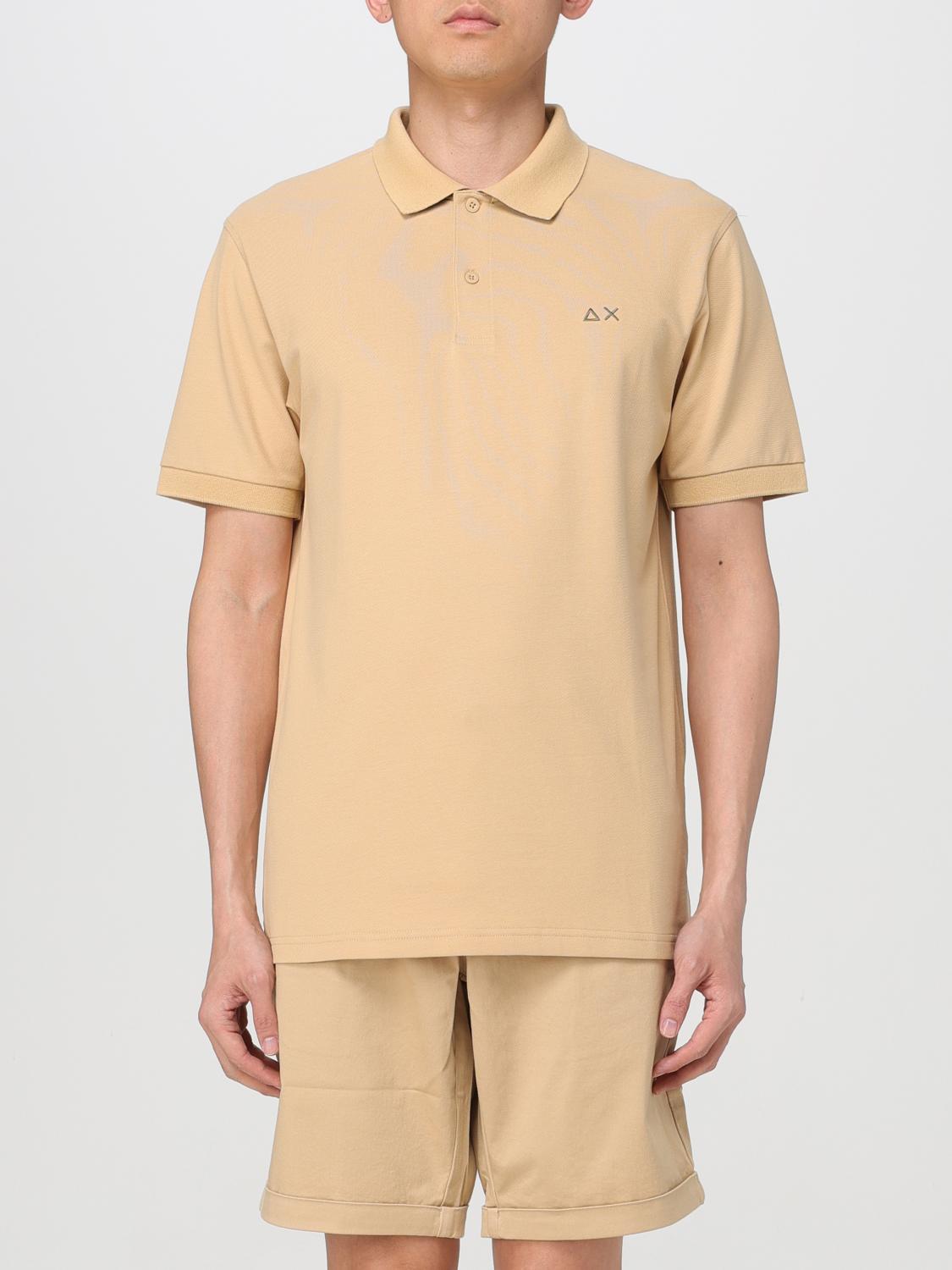 SUN68 POLO: Polo Sun 68 in cotone , Beige - Img 1