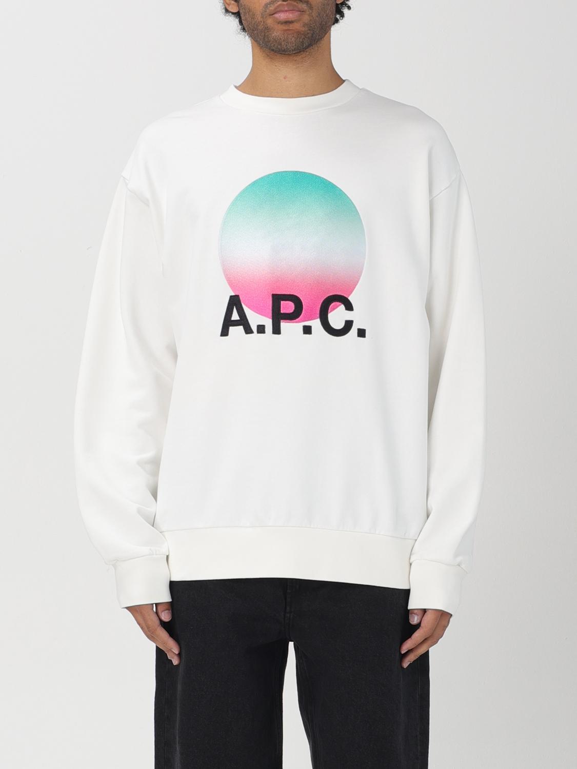 A.P.C. SWEATSHIRT: Sweatshirt men A.P.C., Yellow Cream - Img 1