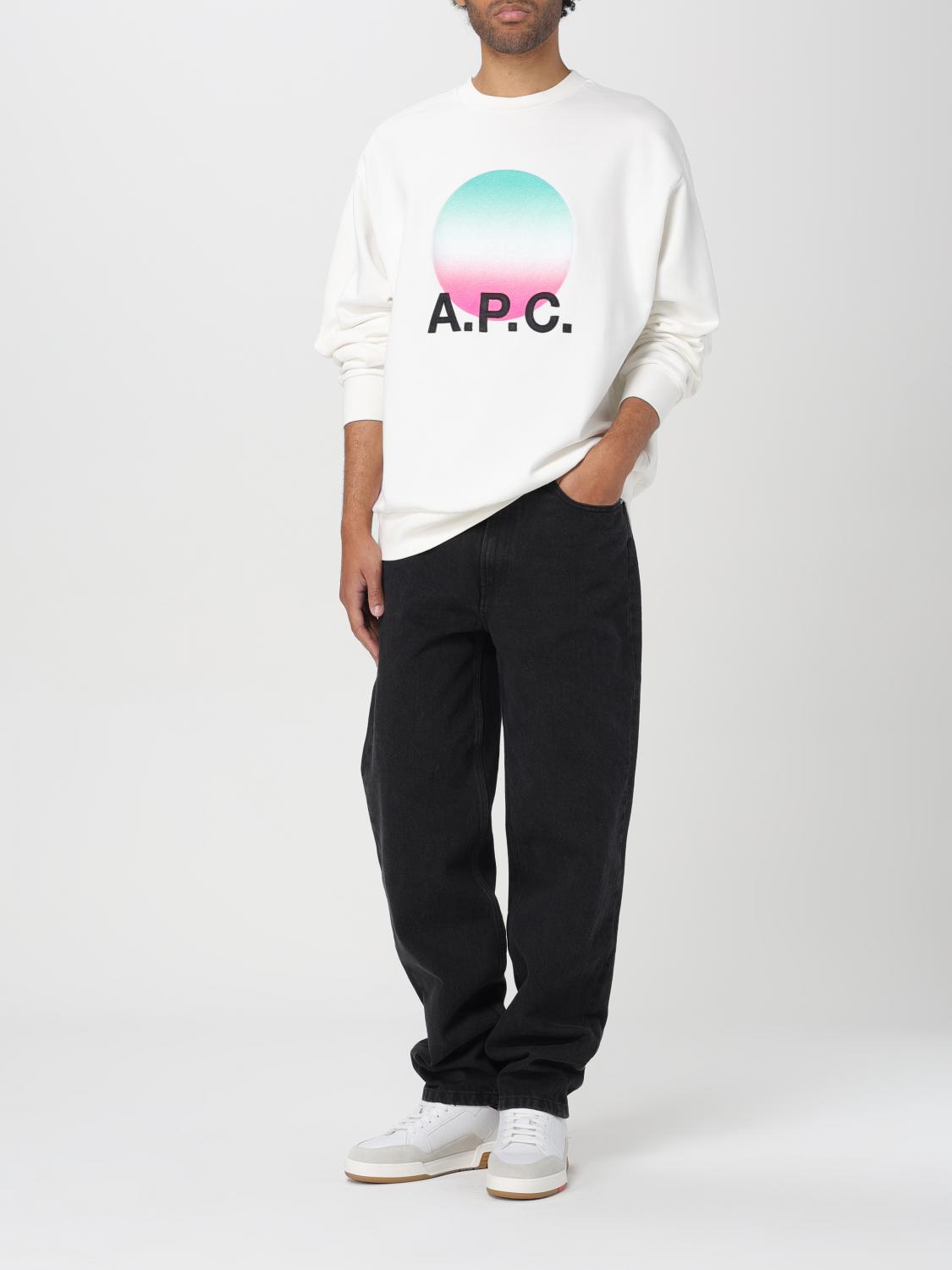 A.P.C. SWEATSHIRT: Sweatshirt men A.P.C., Yellow Cream - Img 2