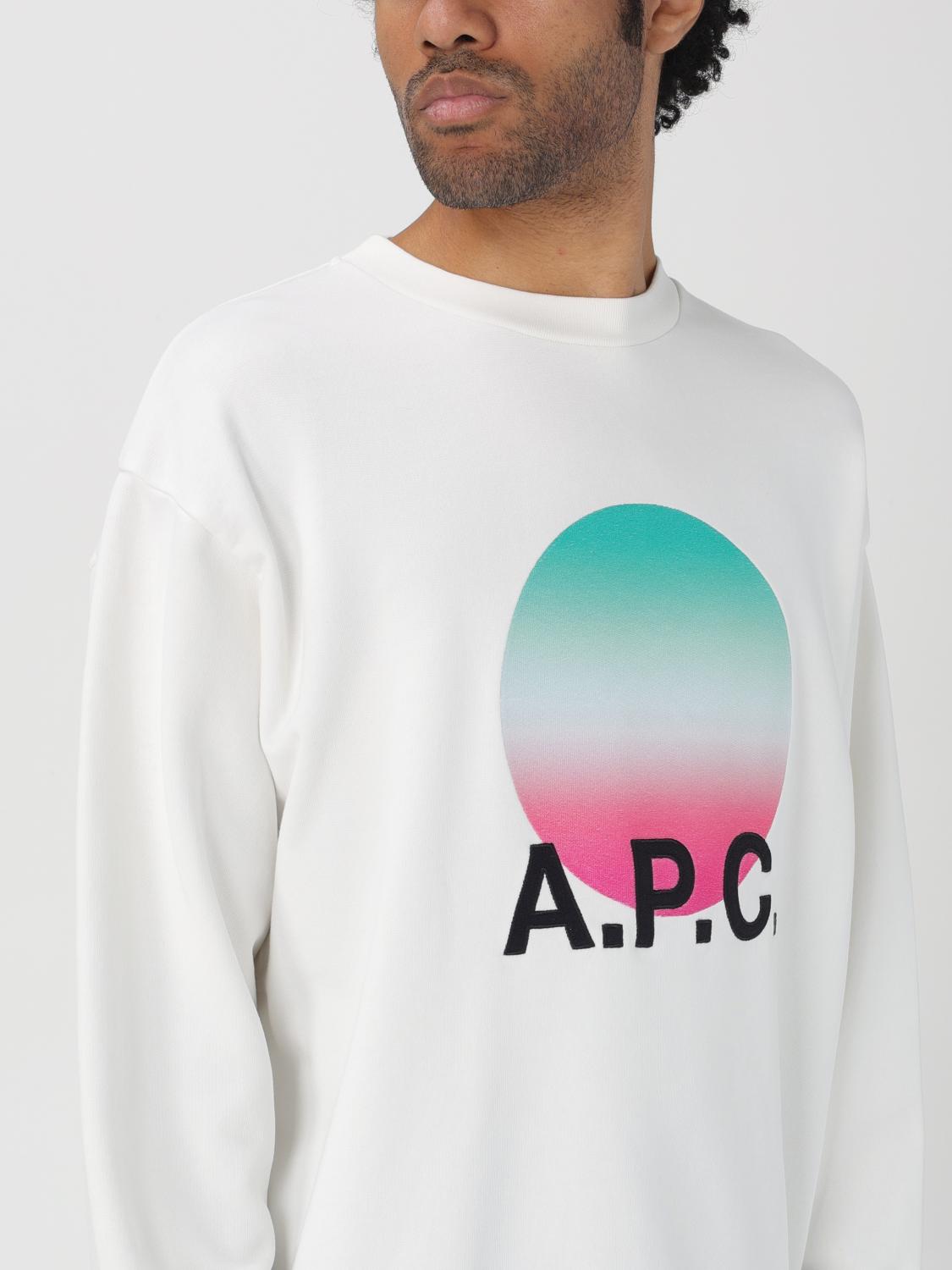 A.P.C. SWEATSHIRT: Sweatshirt men A.P.C., Yellow Cream - Img 4