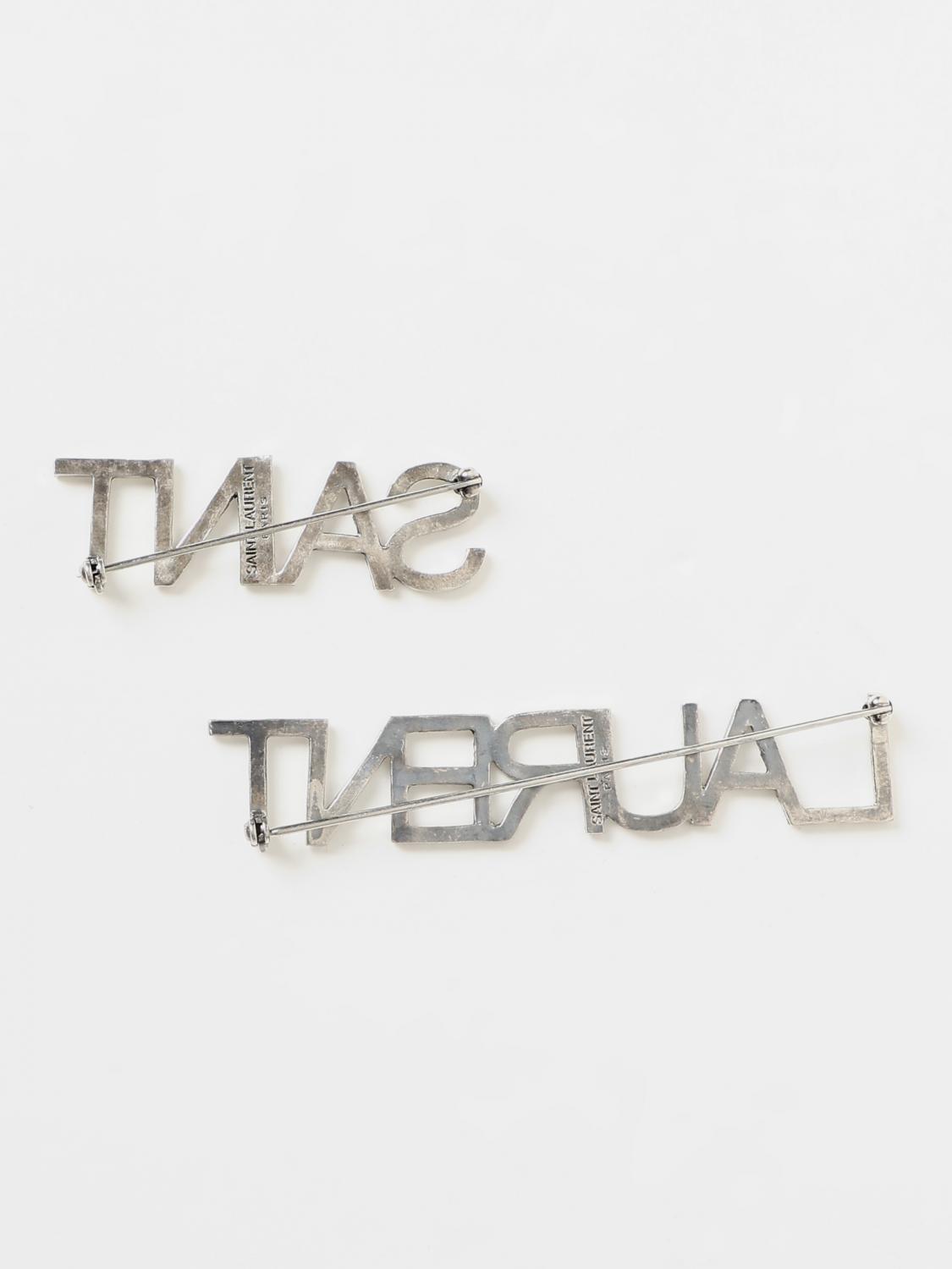 Saint Laurent Brooches woman - Silver | 586493Y1526 | GIGLIO.COM