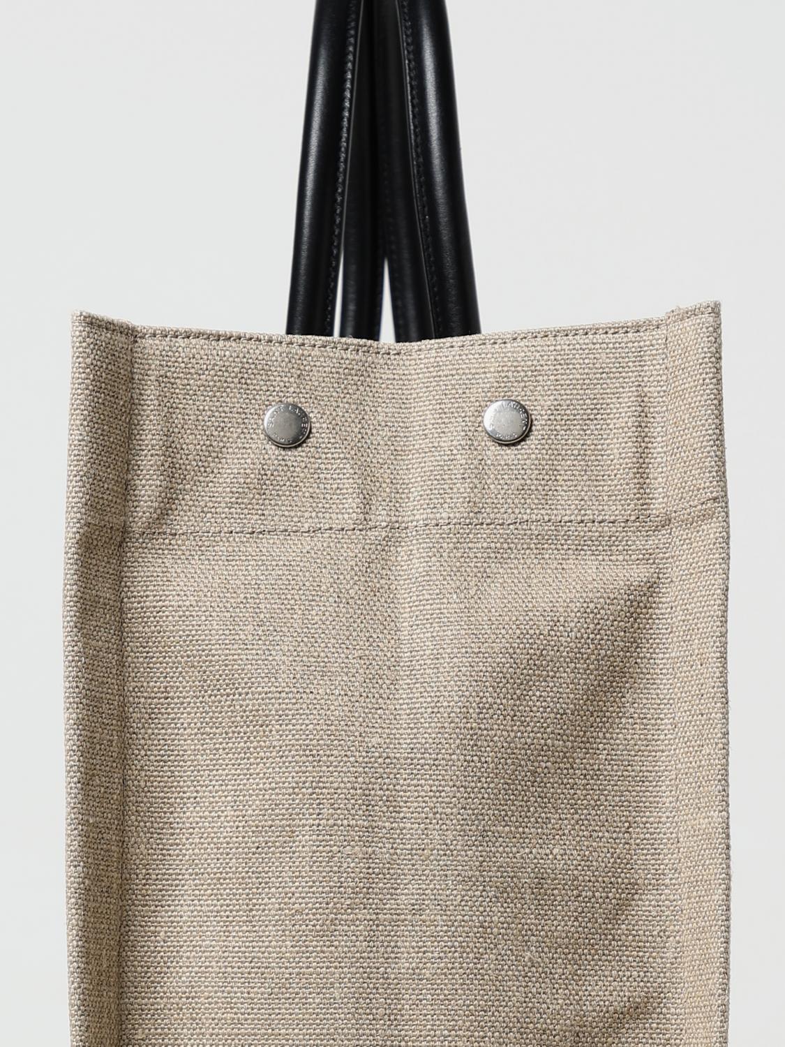 SAINT LAURENT BORSA: Borsa Rive Gauche Saint Laurent in canvas, Grigio - Img 4