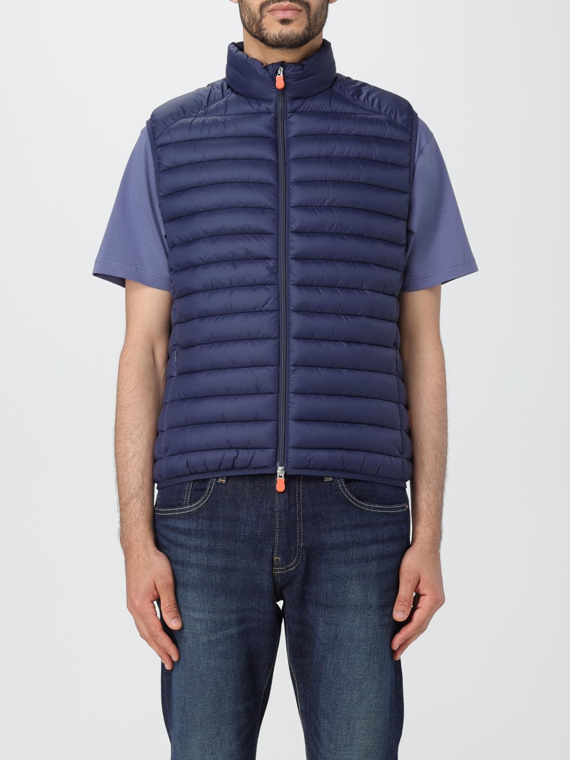 SAVE THE DUCK SUIT VEST: Save The Duck Quilted Nylon Vest, Blue - Img 1