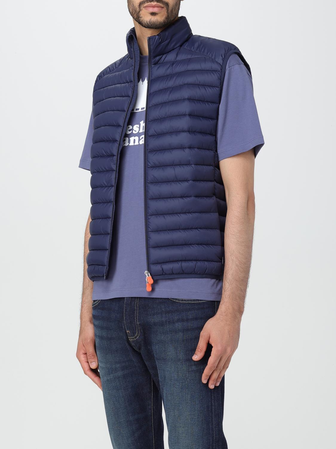 SAVE THE DUCK SUIT VEST: Save The Duck Quilted Nylon Vest, Blue - Img 3