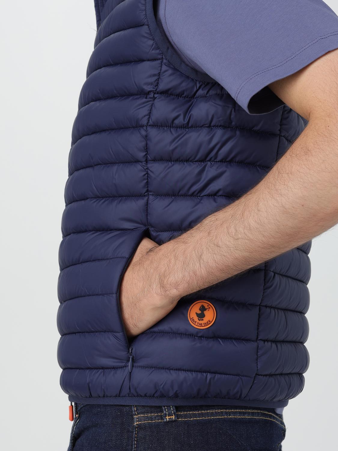 SAVE THE DUCK SUIT VEST: Save The Duck Quilted Nylon Vest, Blue - Img 4