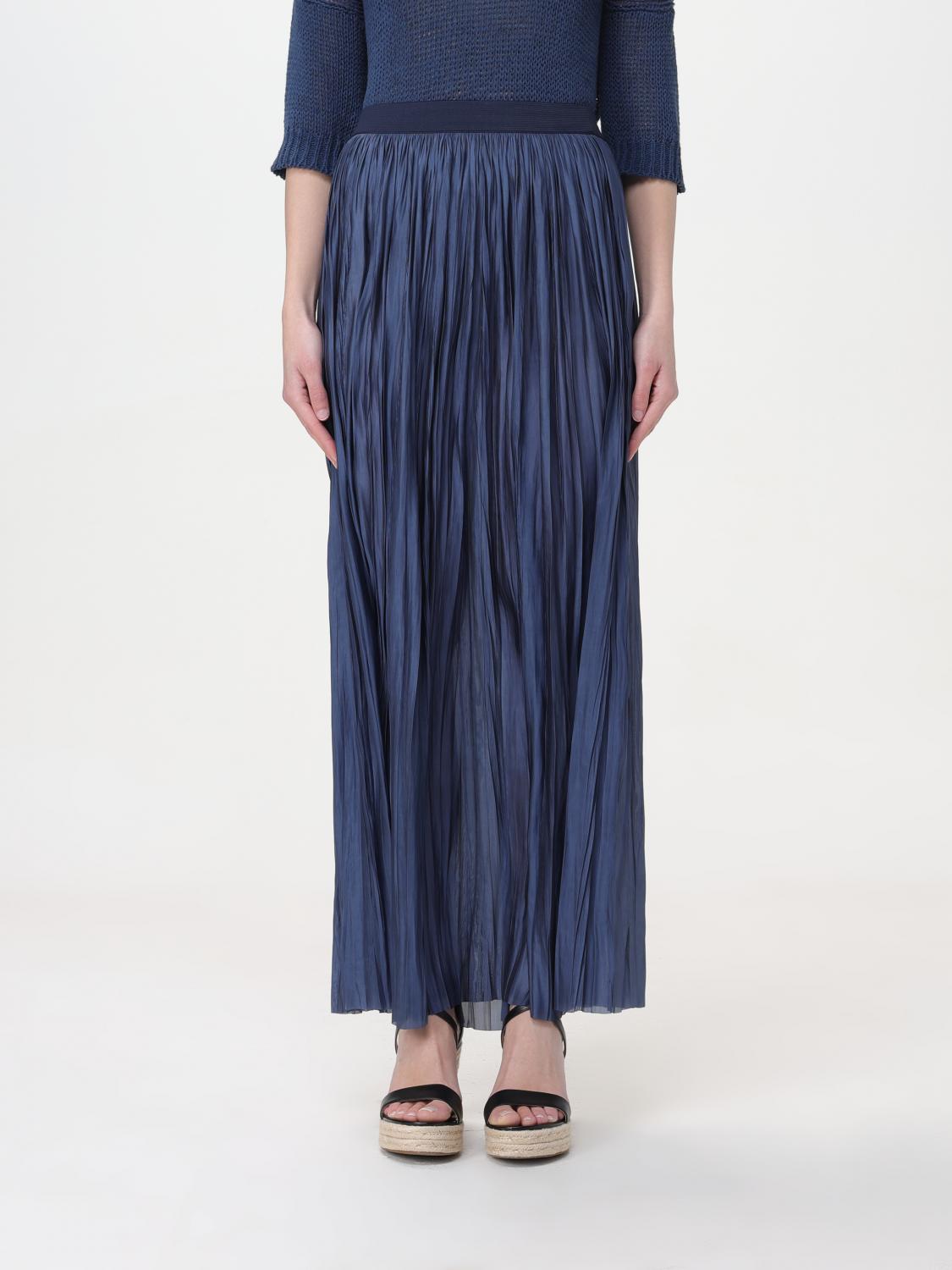 ROBERTO COLLINA FALDA: Falda mujer Roberto Collina, Azul Oscuro - Img 1