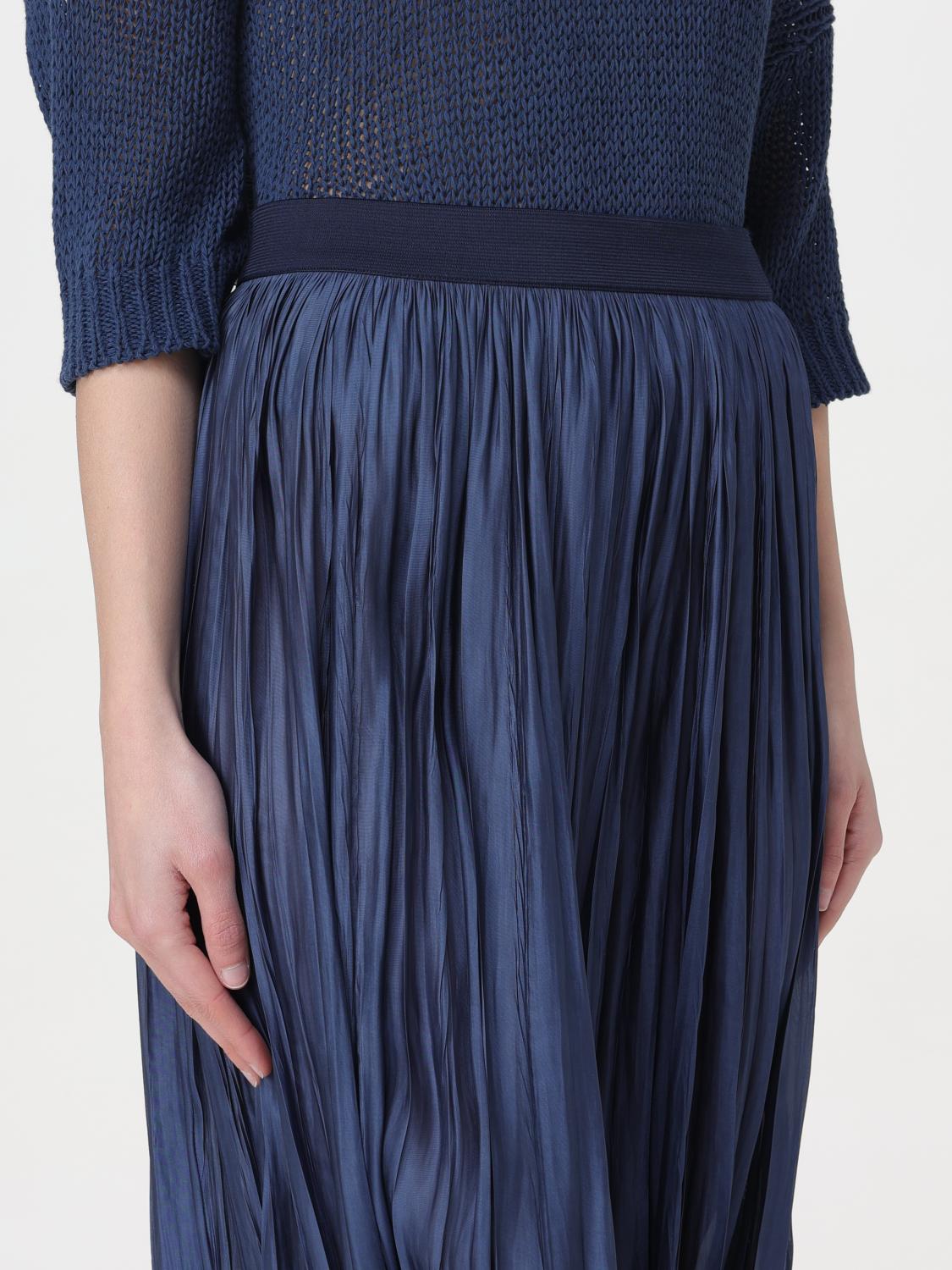 ROBERTO COLLINA FALDA: Falda mujer Roberto Collina, Azul Oscuro - Img 3