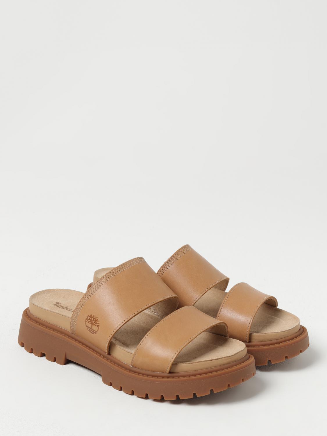 TIMBERLAND FLAT SANDAL: Flat sandals woman Timberland, Beige - Img 2