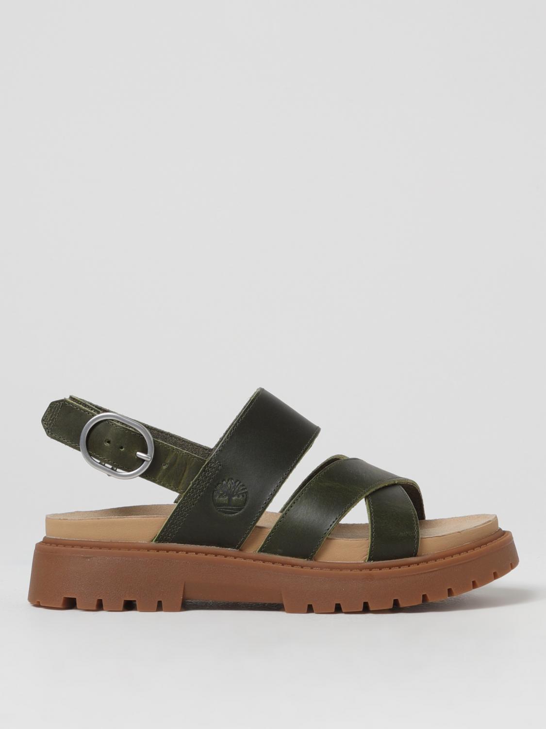 TIMBERLAND FLAT SANDAL: Flat sandals woman Timberland, Green - Img 1