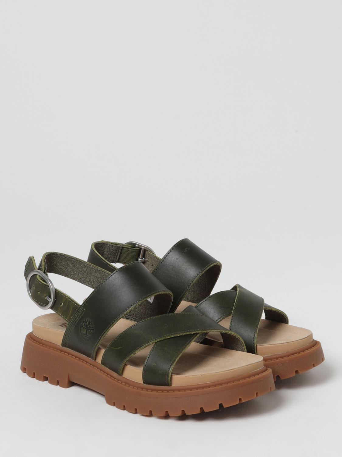 TIMBERLAND FLAT SANDAL: Flat sandals woman Timberland, Green - Img 2