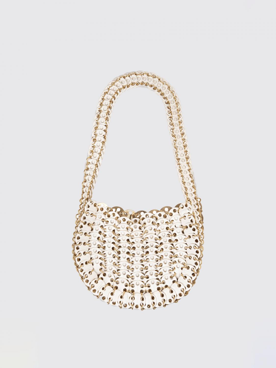 RABANNE BORSA A SPALLA: Borsa 1969 Rabanne in maglia metallica , Oro - Img 1